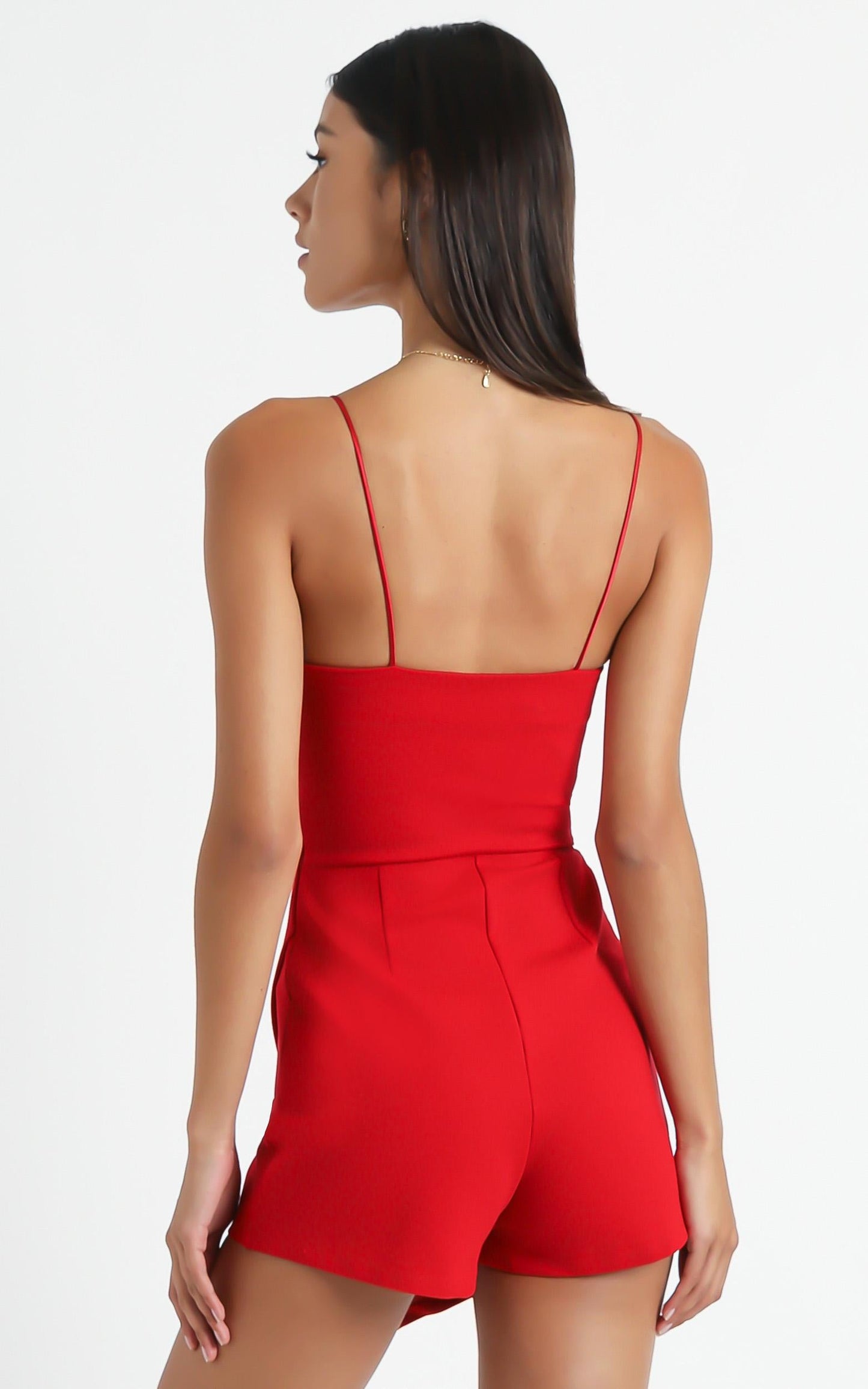 Melissa Skort Playsuit in Red
