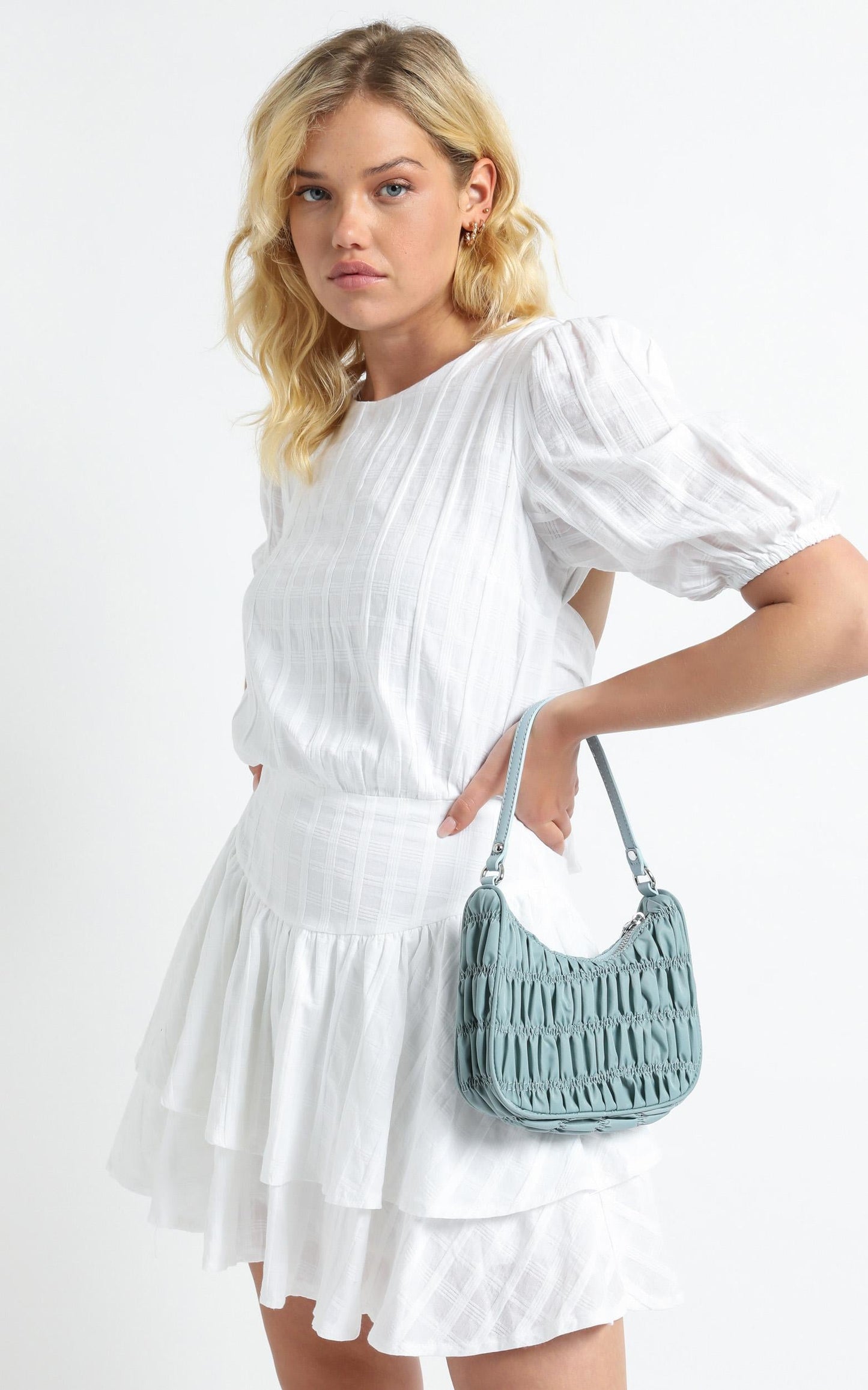 Georgia Mae - The Melrose Bag in Soft Blue Nylon