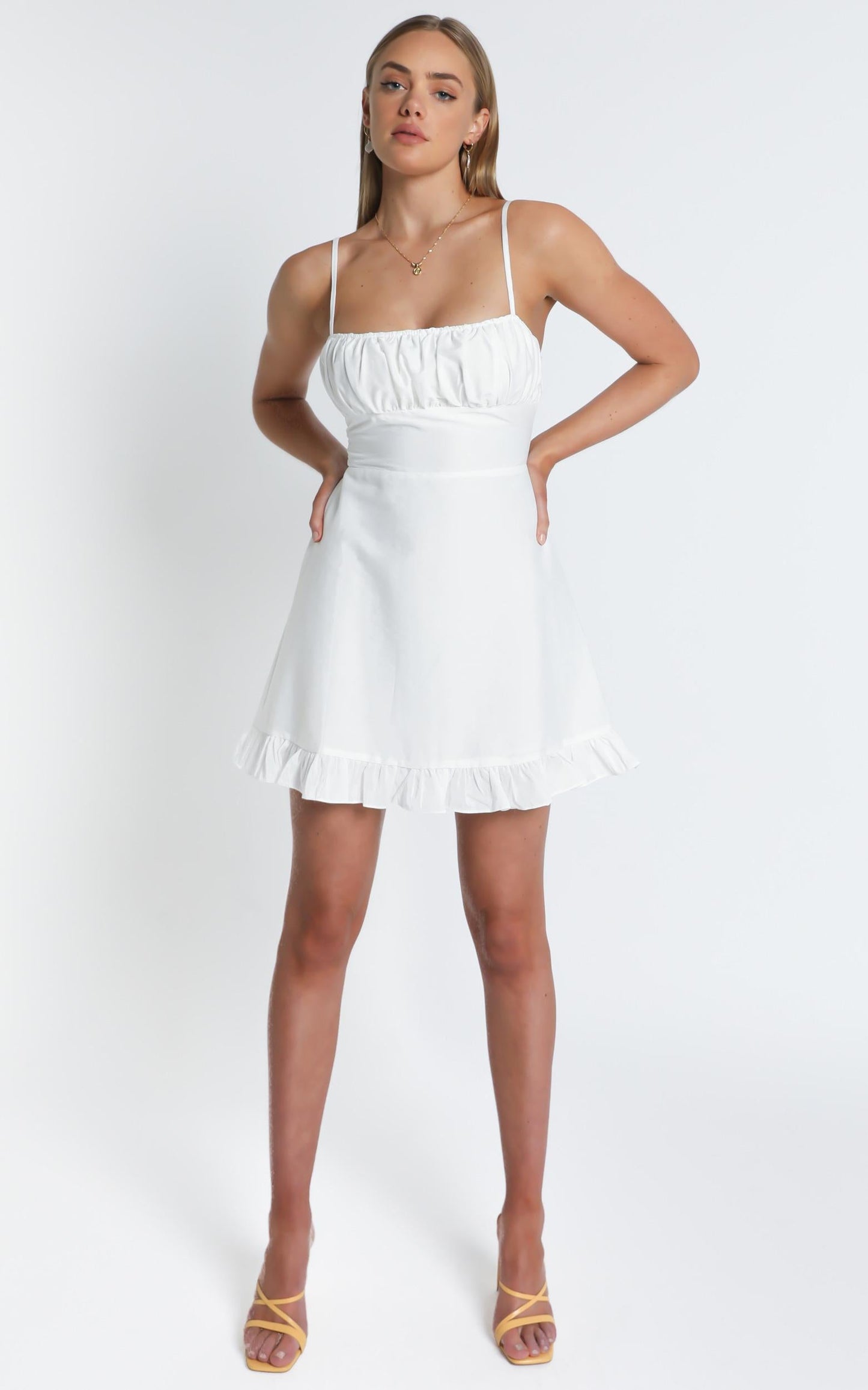 Melting Hearts Dress In White