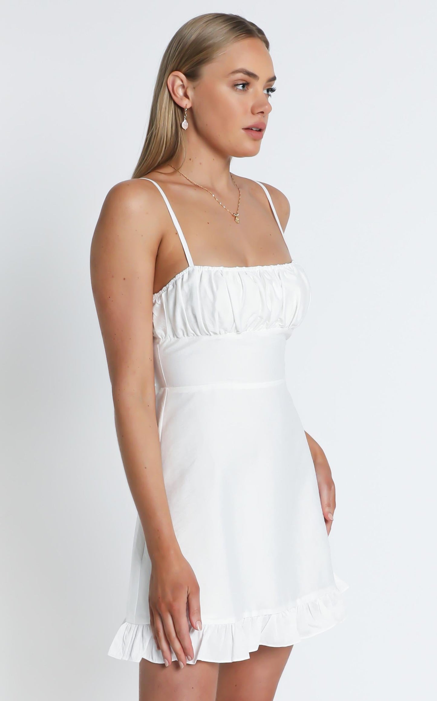 Melting Hearts Dress In White