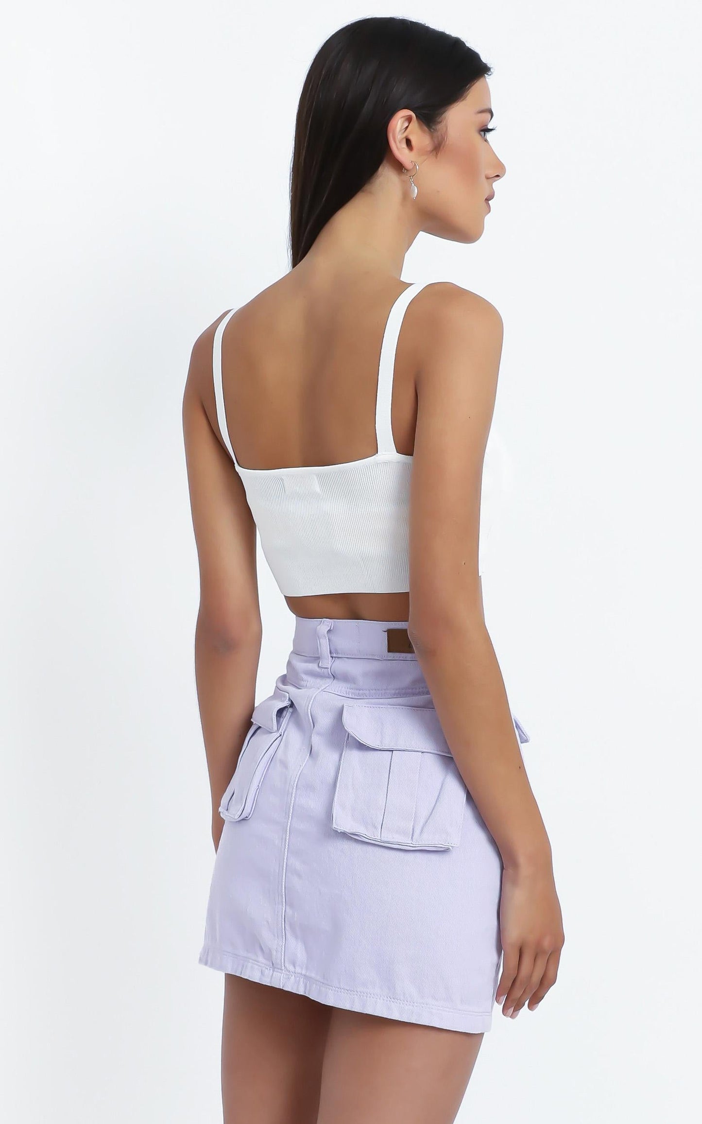 Mendez Denim Skirt in Lilac