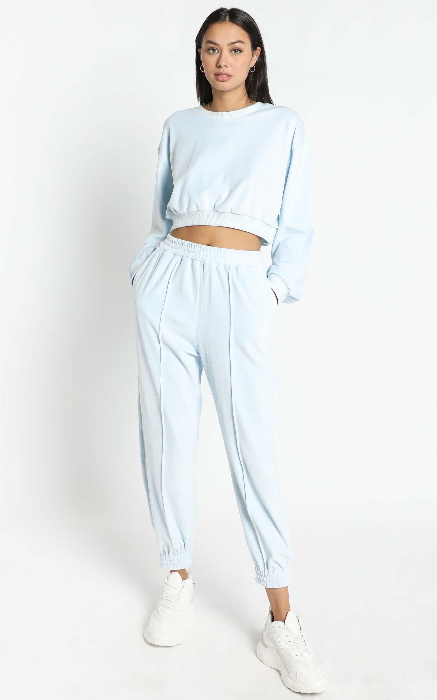 Merrick Sweat Jumper in Pastel Blue