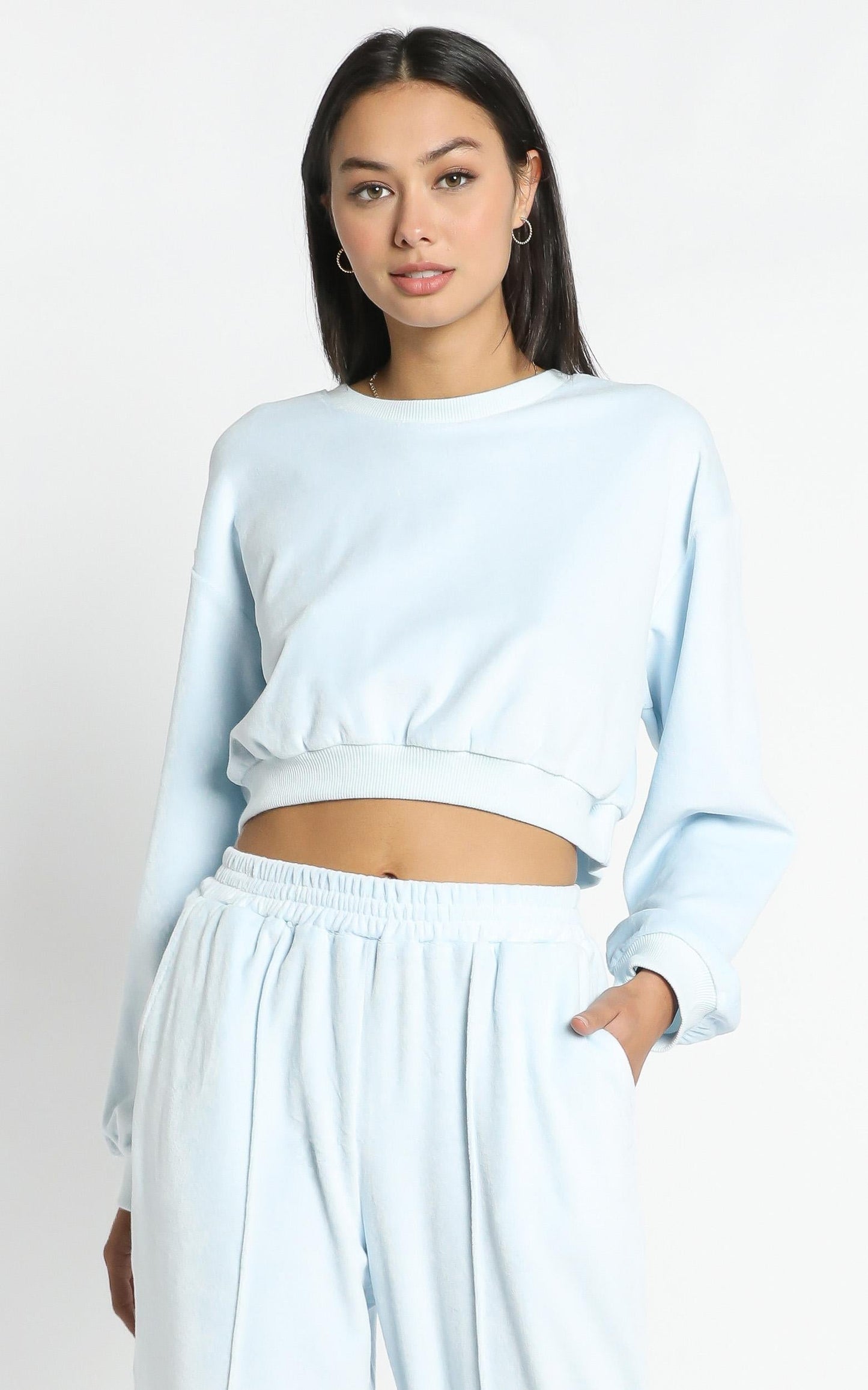 Merrick Sweat Jumper in Pastel Blue