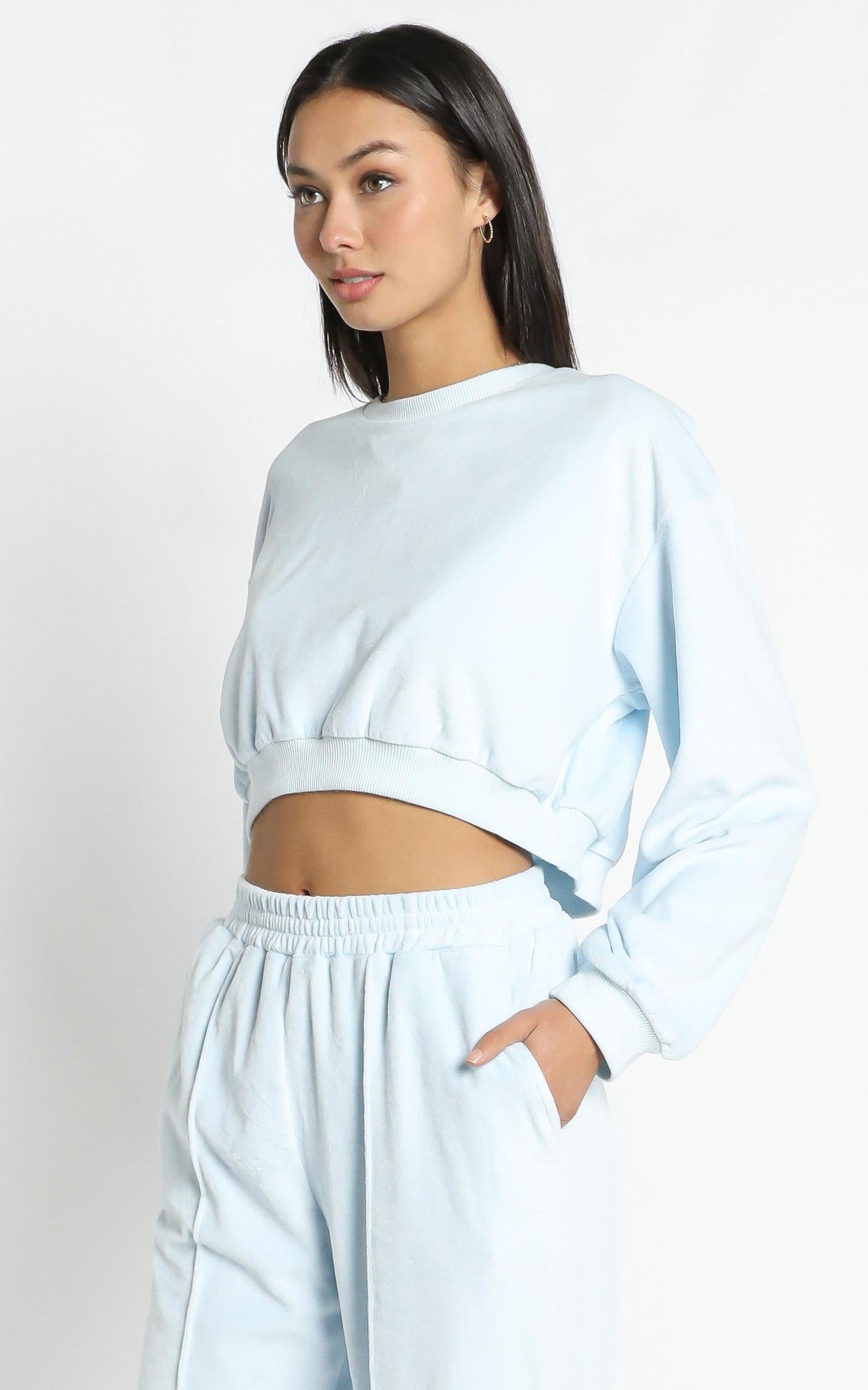 Merrick Sweat Jumper in Pastel Blue