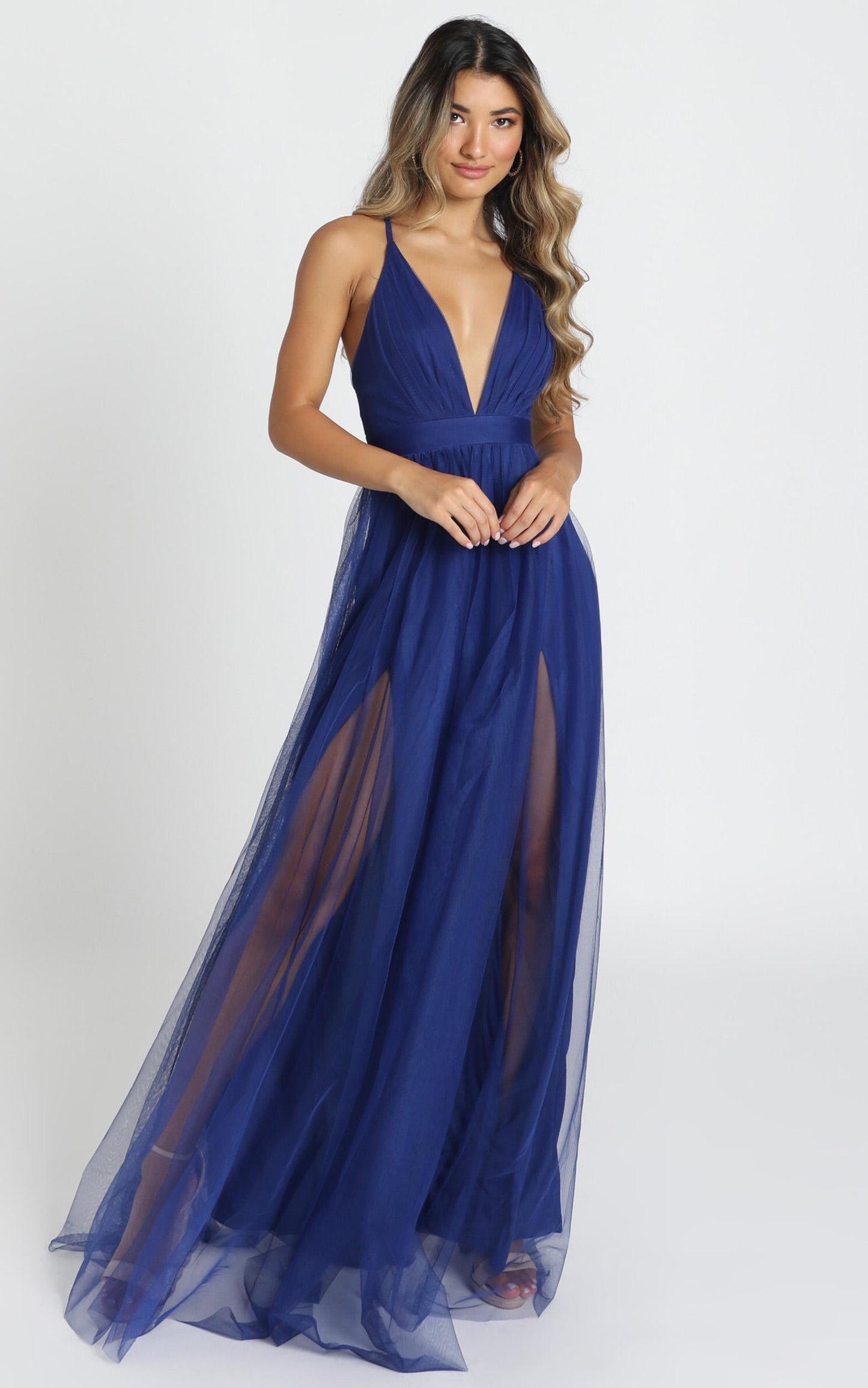 Celebrate Tonight Maxi Dress In Cobalt Blue