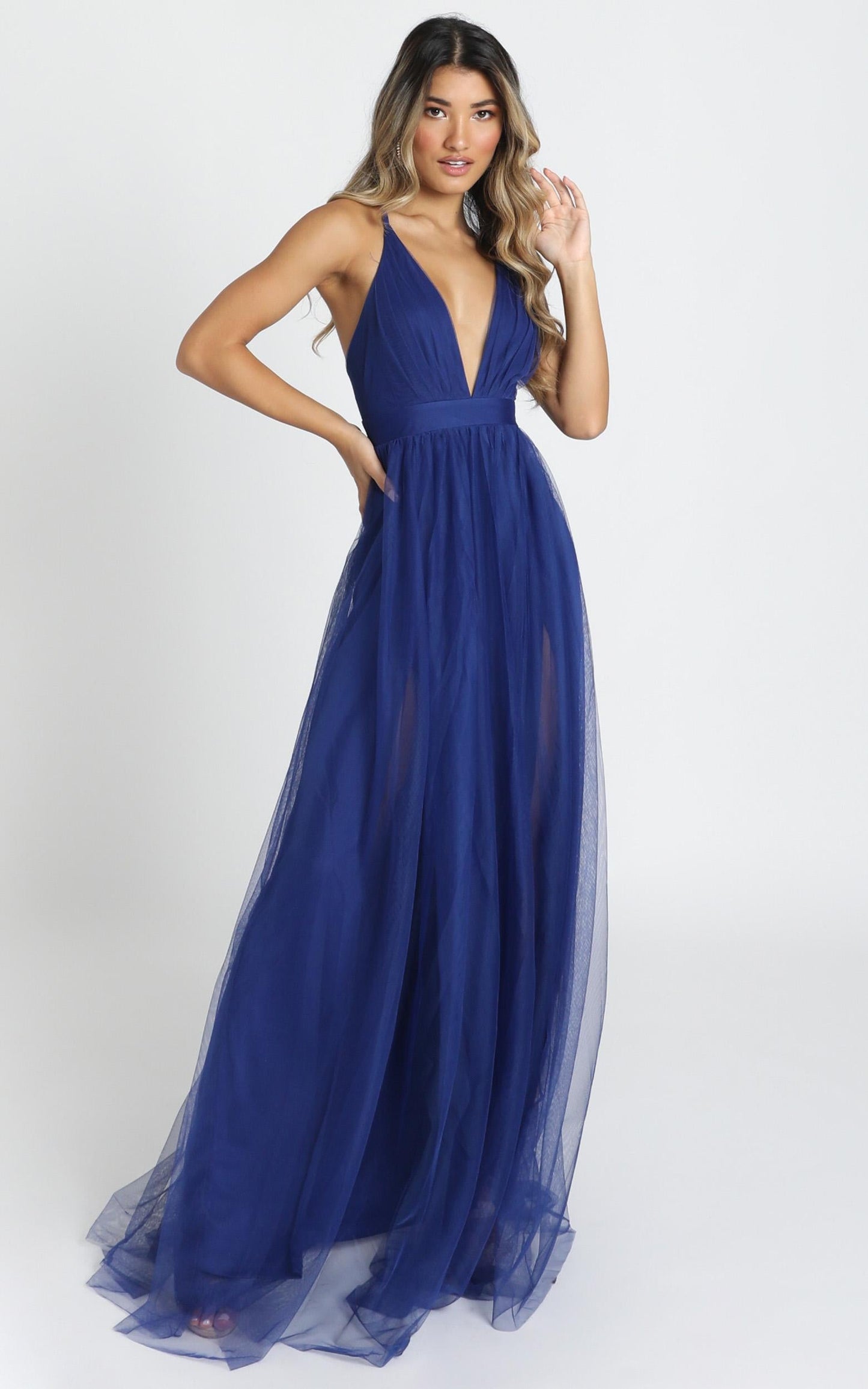 Celebrate Tonight Maxi Dress In Cobalt Blue
