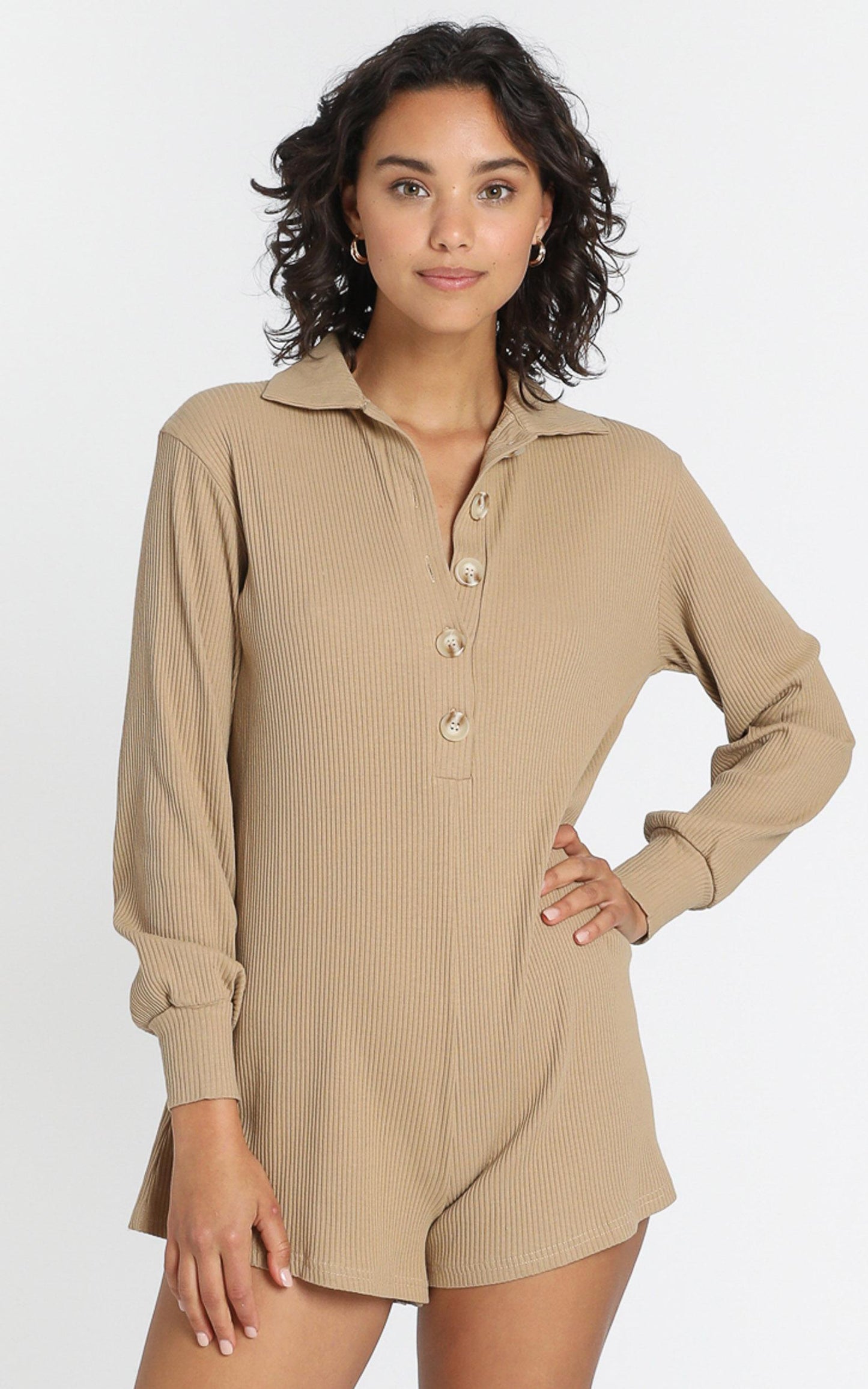Michaela Playsuit in Mocha