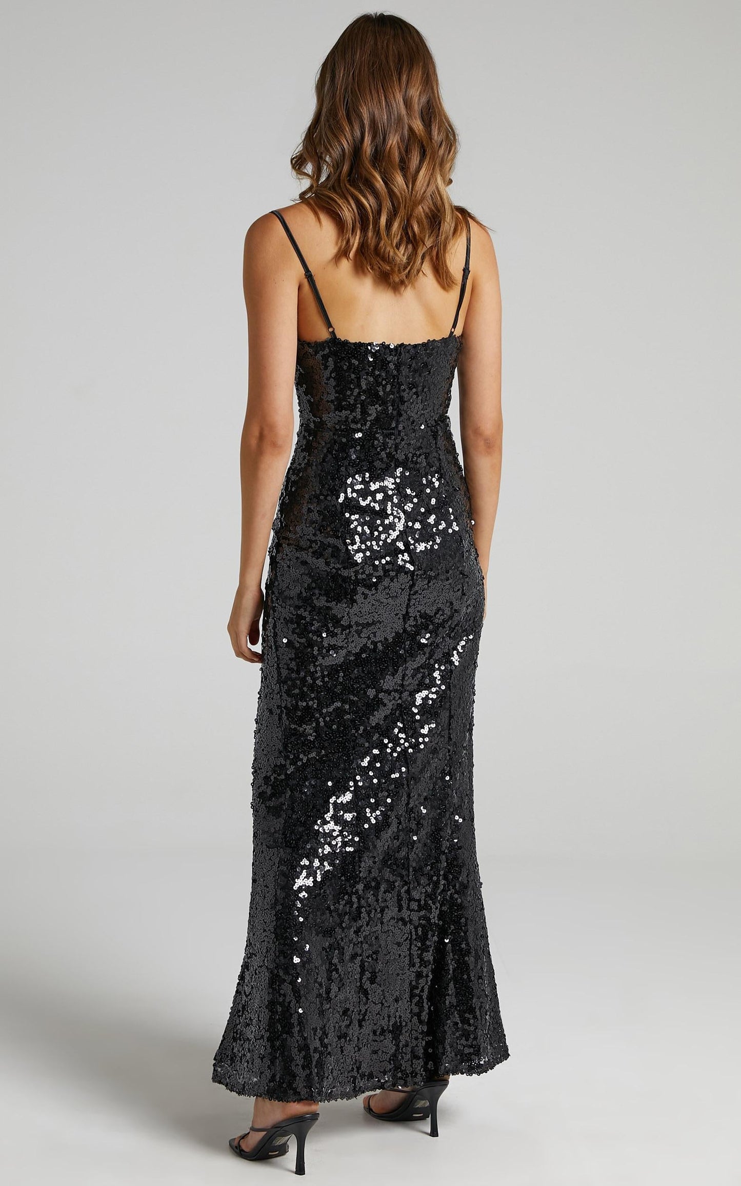Mikela Dress in Black Sequin