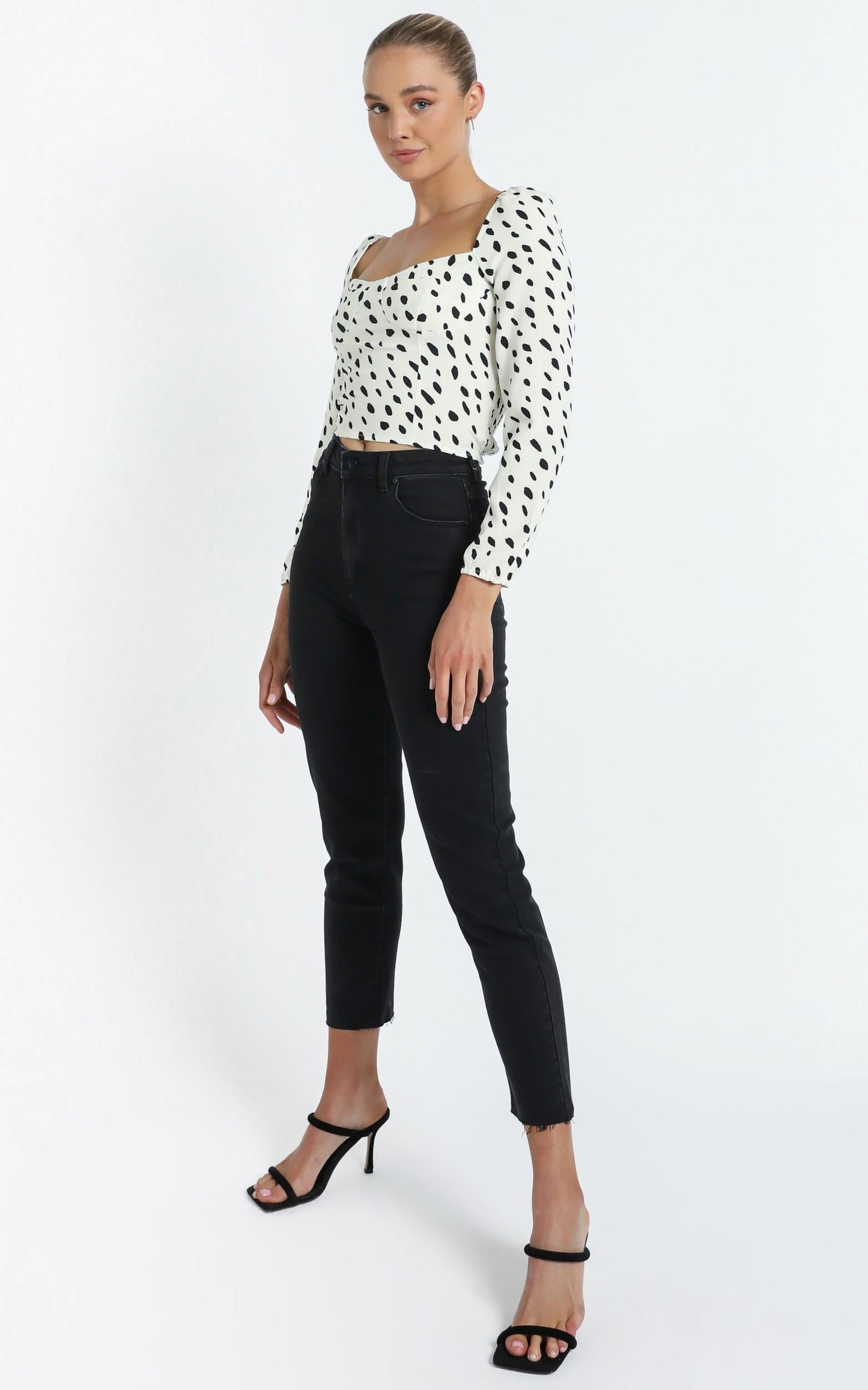 Miky top in Beige Spot
