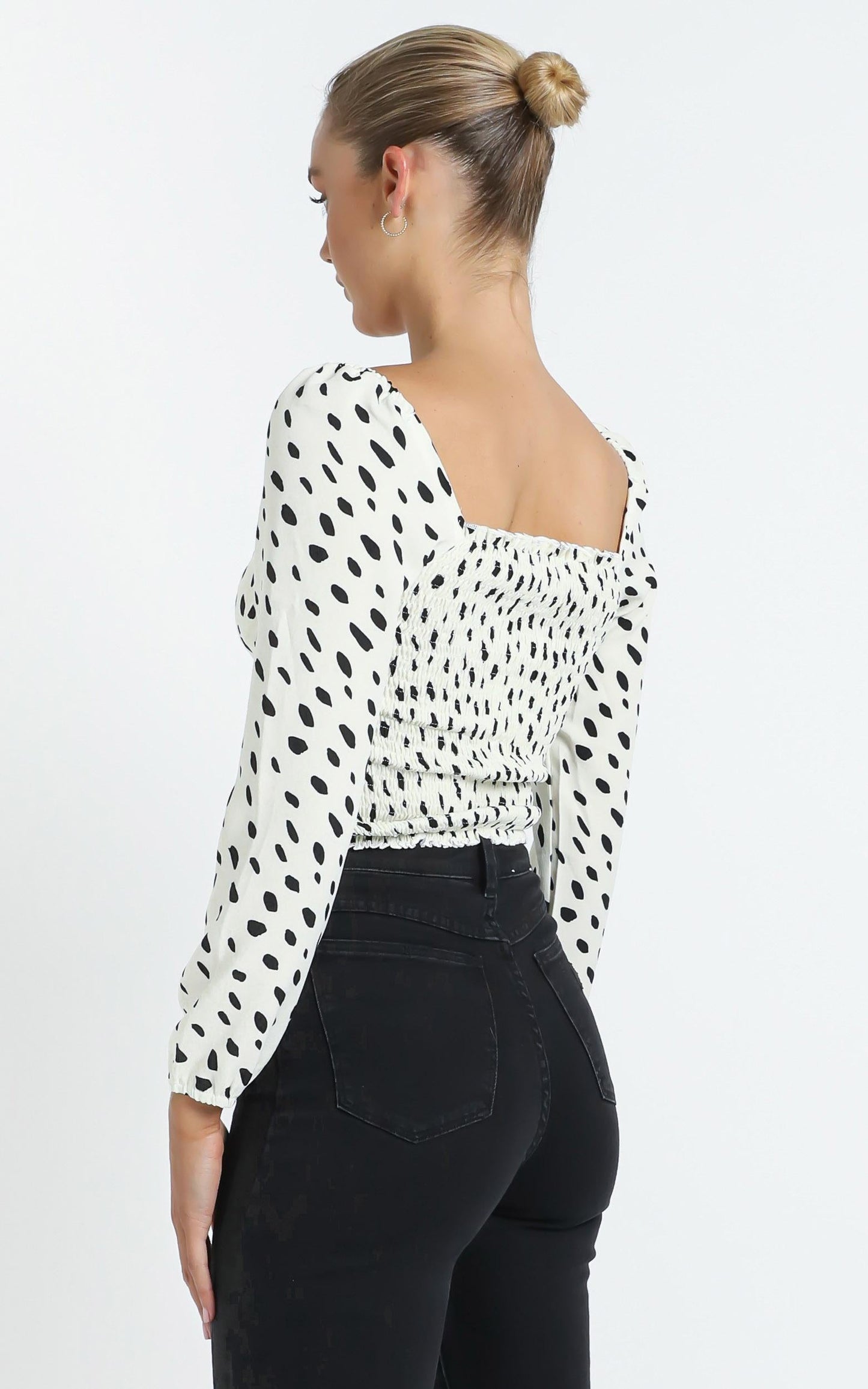 Miky top in Beige Spot