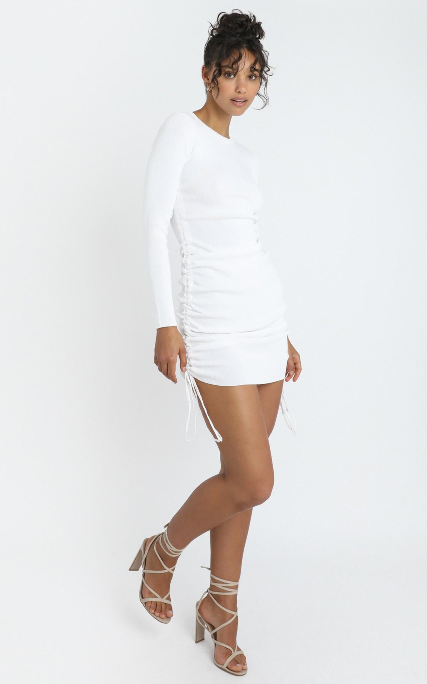 Lioness - Military Minds Long Sleeve Dress in White
