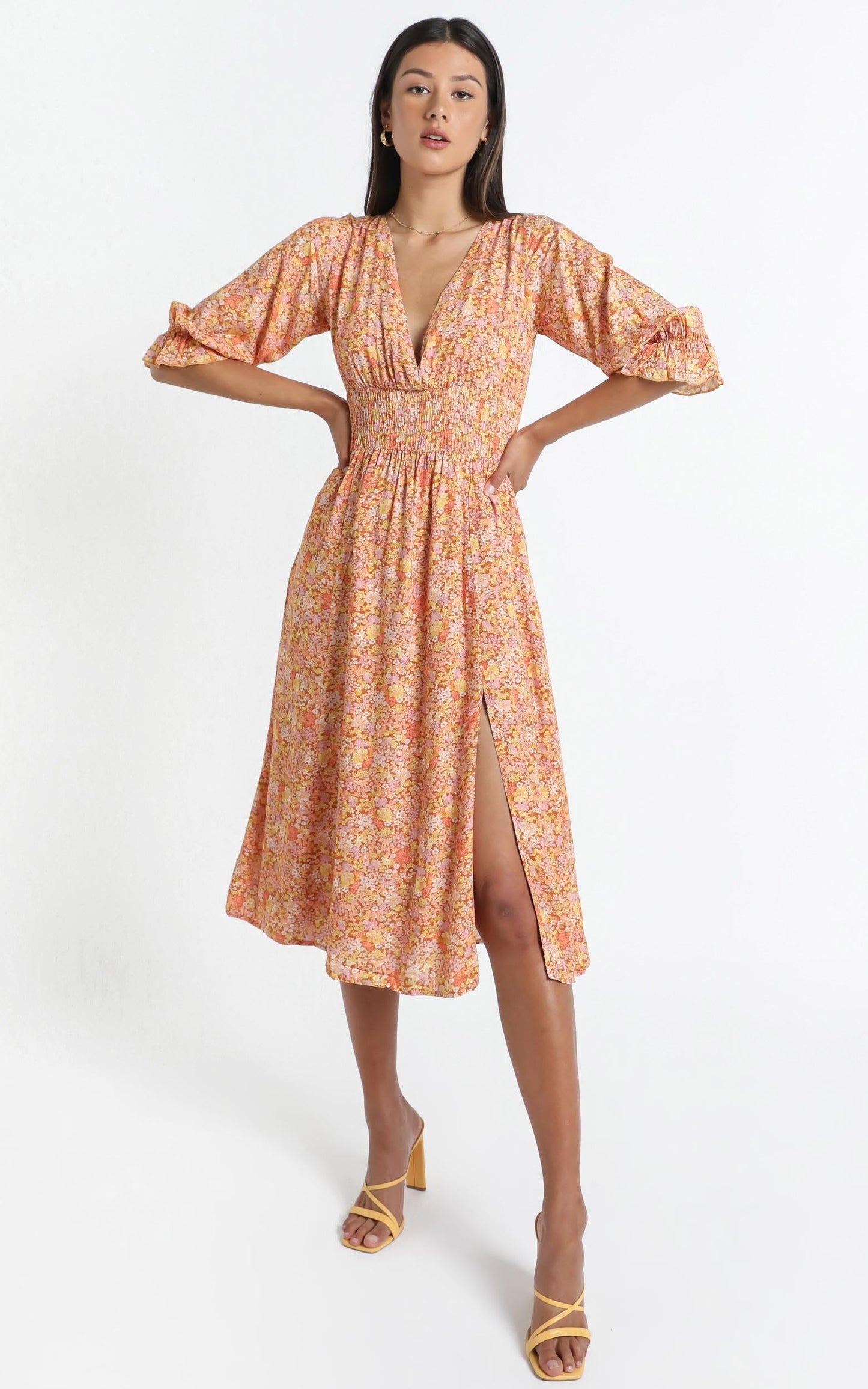 Milan Dress in Blushing Floral