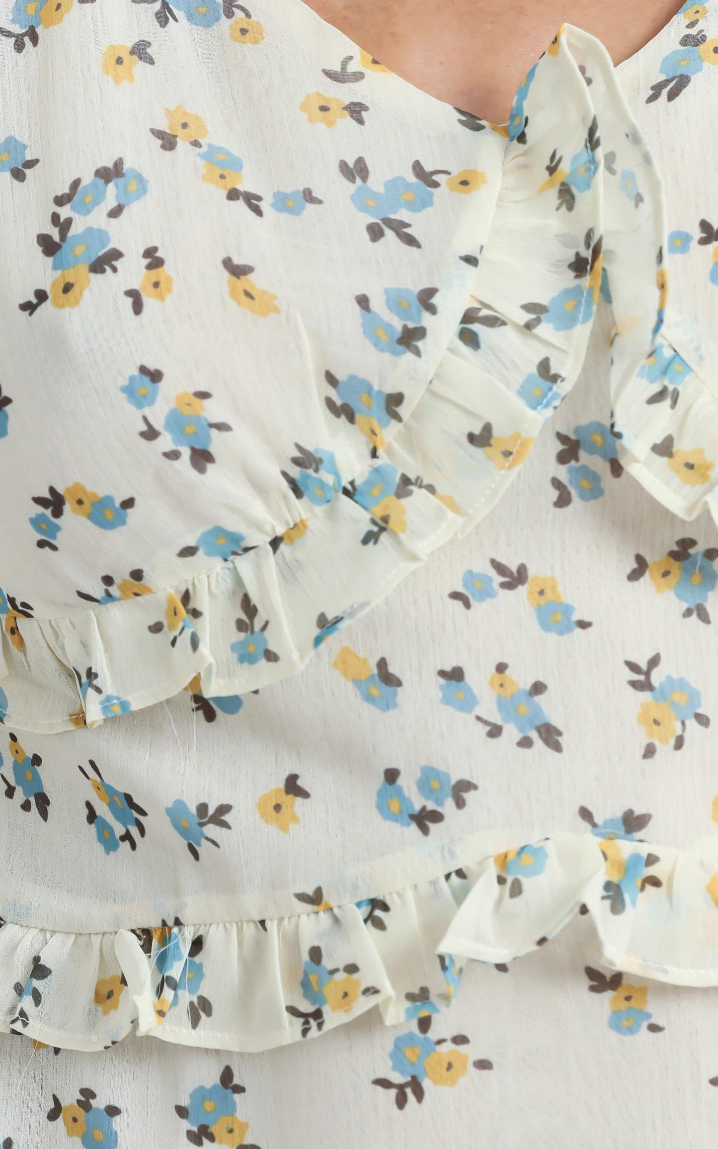 Millar Dress in Cream Floral