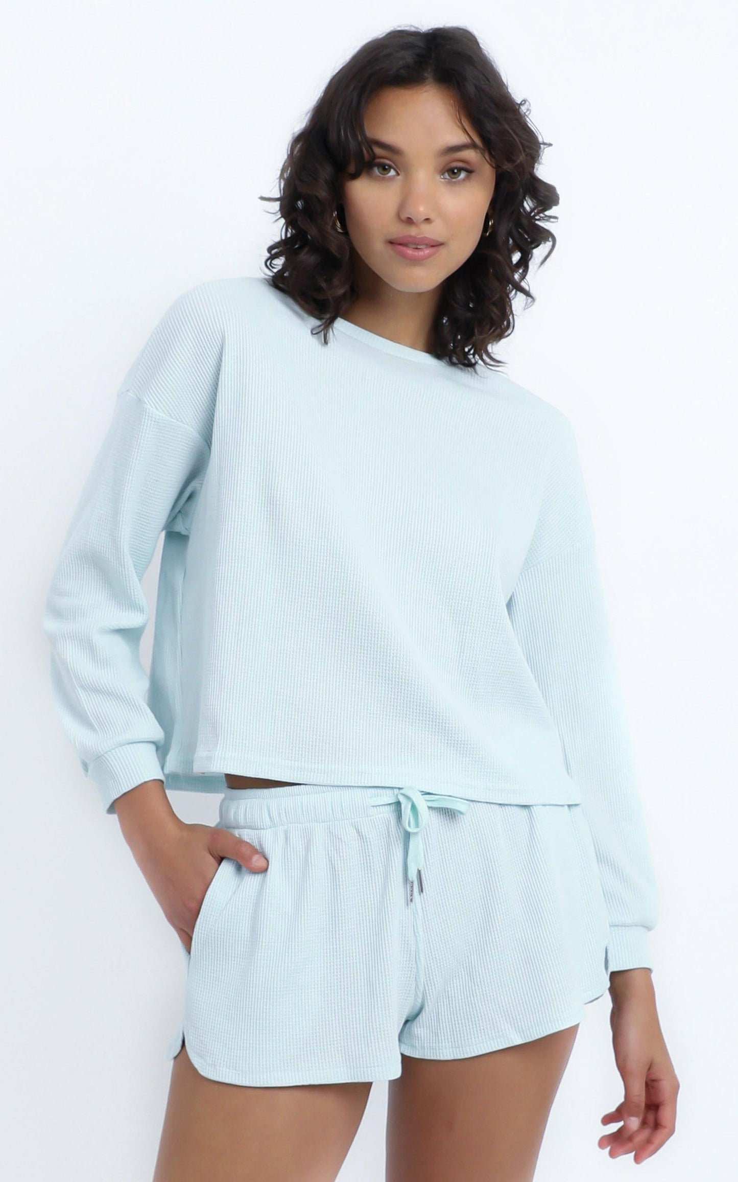 Millie Two Piece Set in Pastel Blue