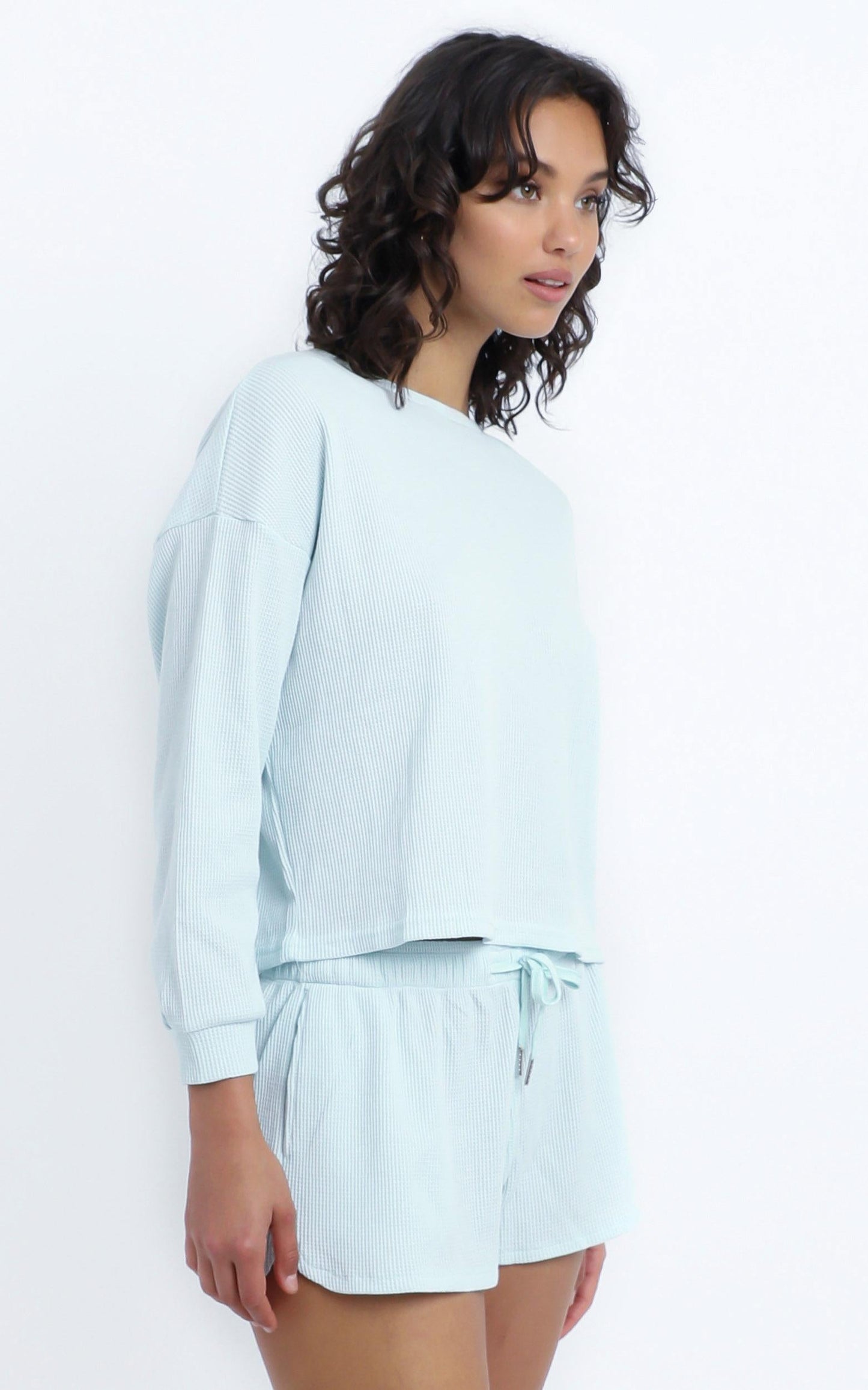 Millie Two Piece Set in Pastel Blue