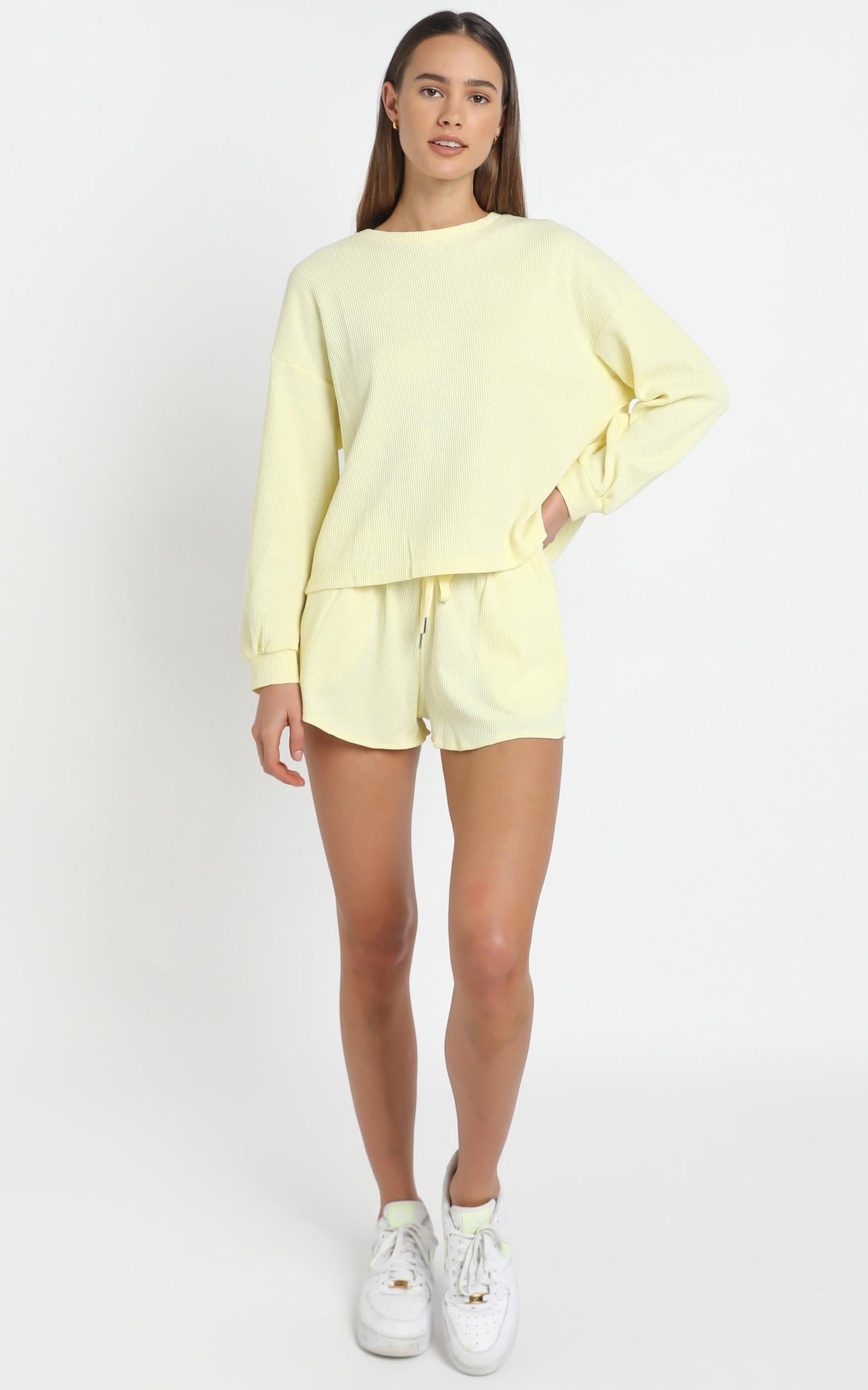 Millie Two Piece Set in Pastel Yellow
