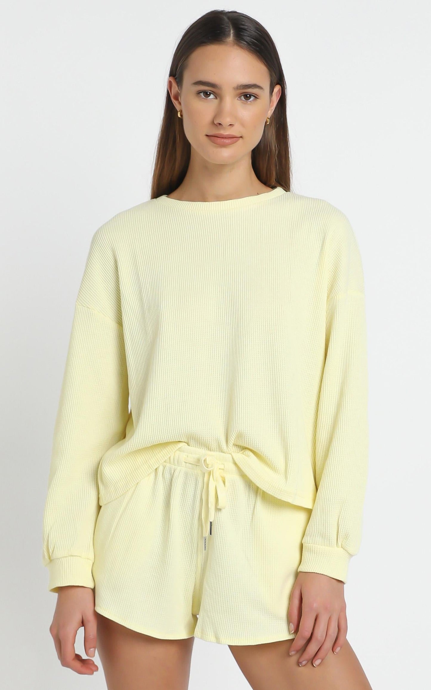 Millie Two Piece Set in Pastel Yellow