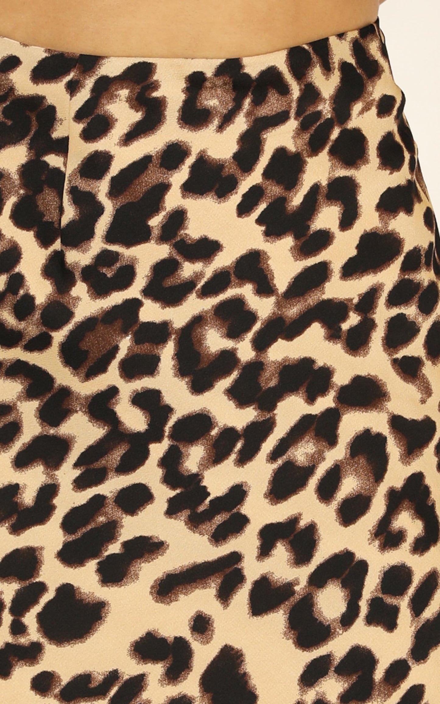 Mini Slip Skirt in Leopard Print