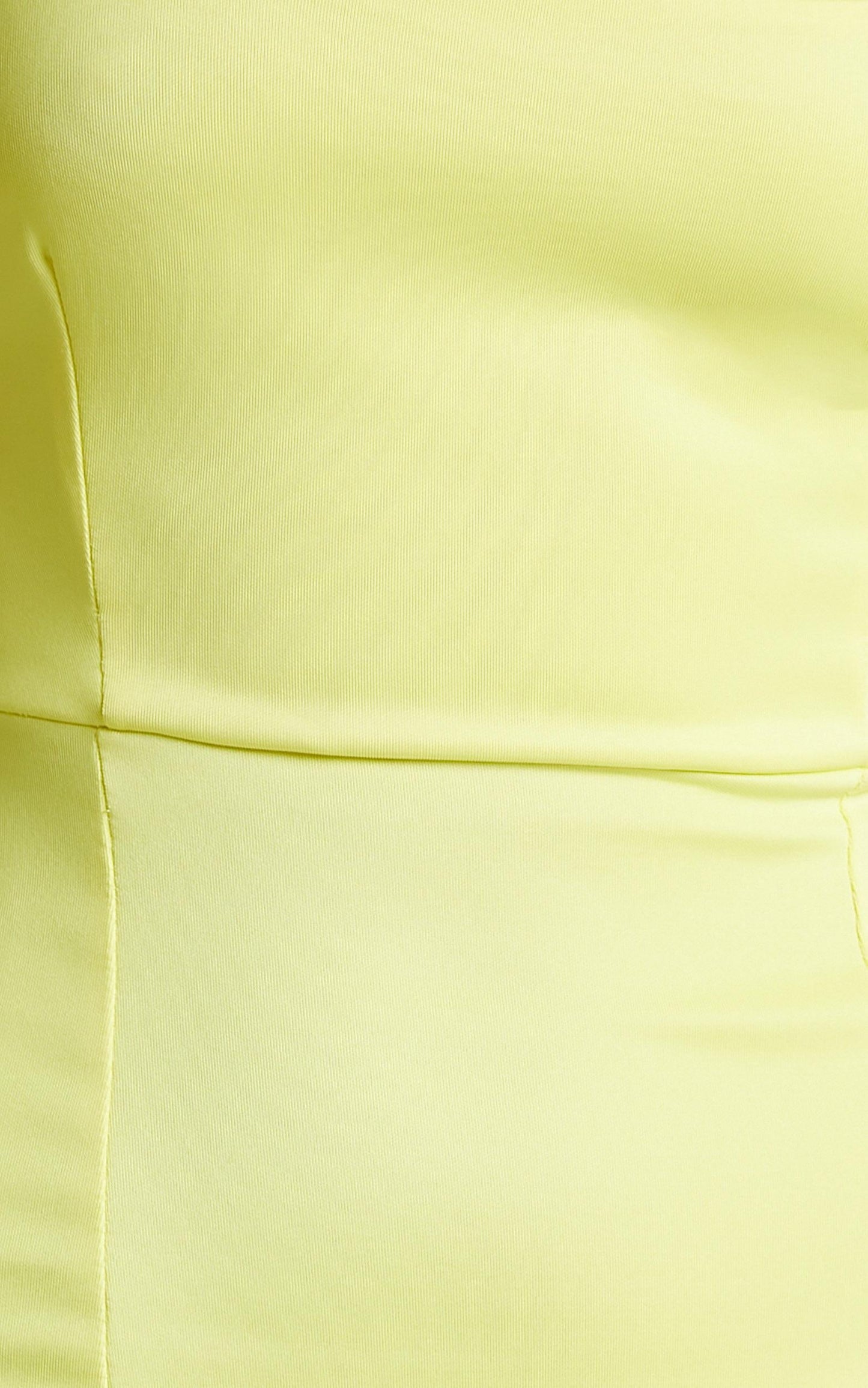 Mini Love Square Neck Split Midi Dress in Lemon