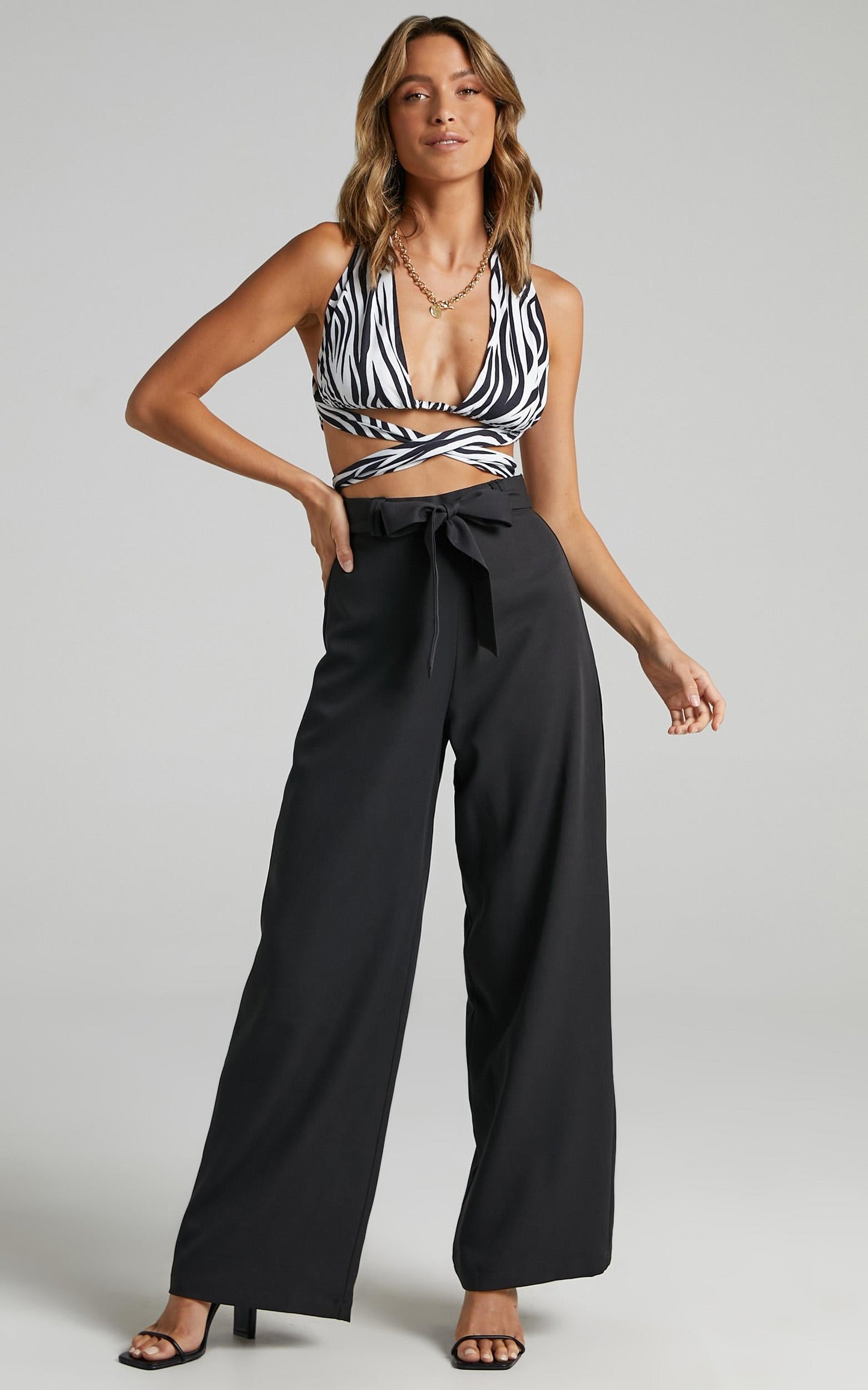 Miss Gold Pants in Black