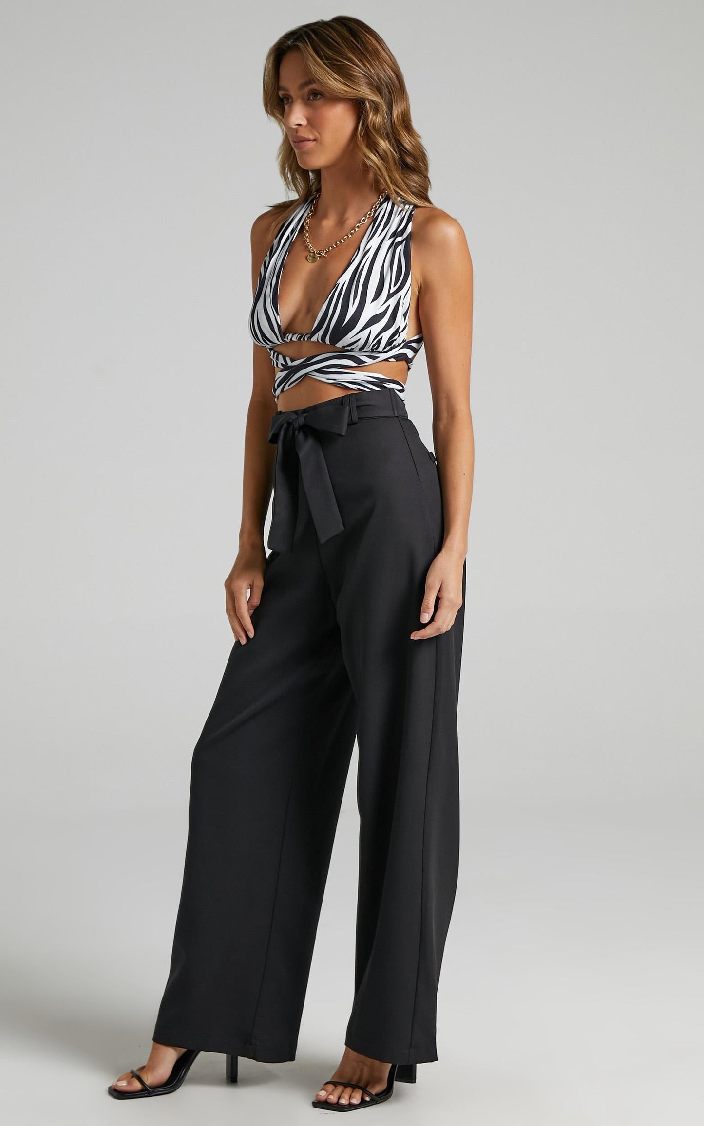 Miss Gold Pants in Black