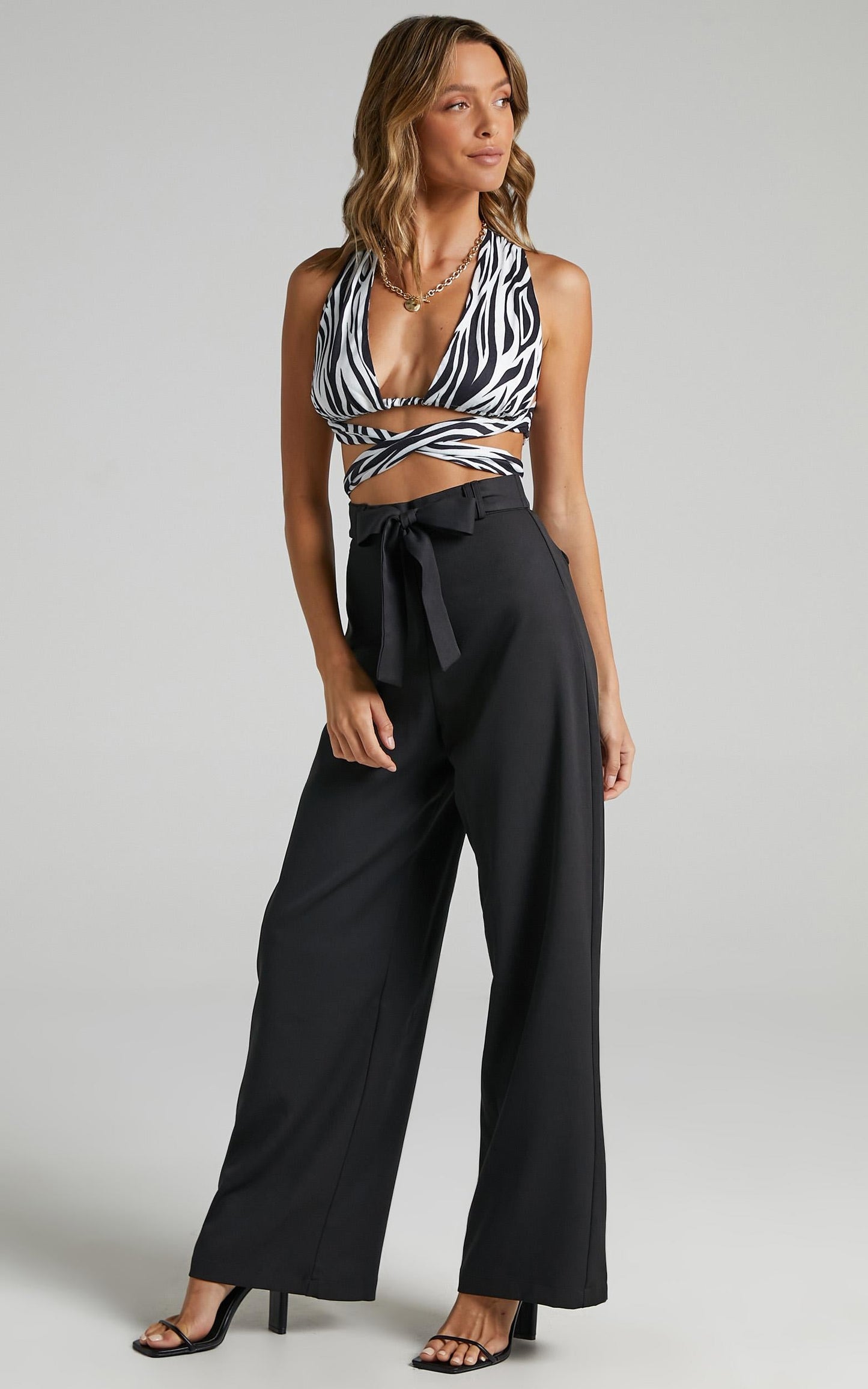 Miss Gold Pants in Black