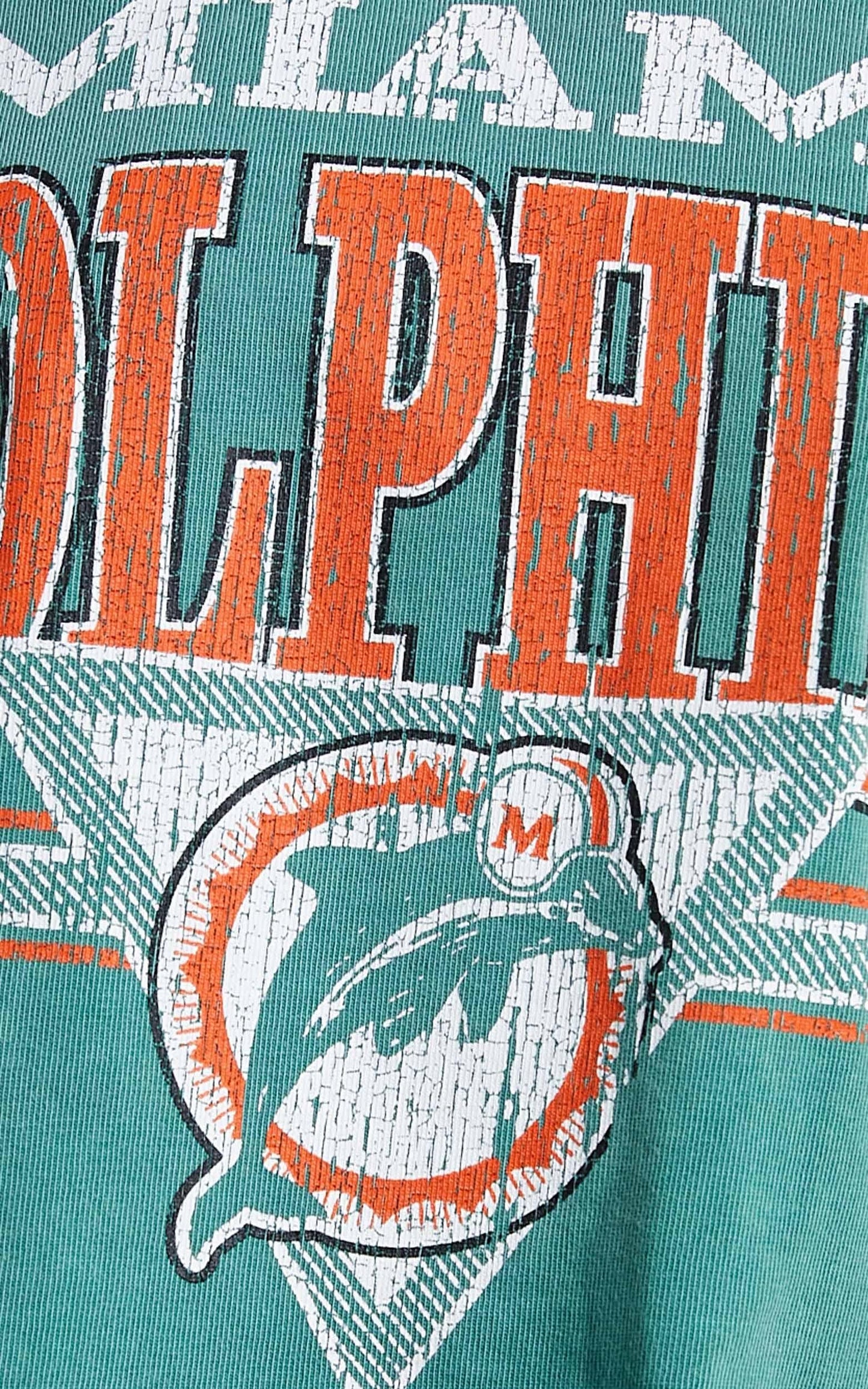 Mitchell & Ness - Off Field TB Crop Tee Dolphins in Teal