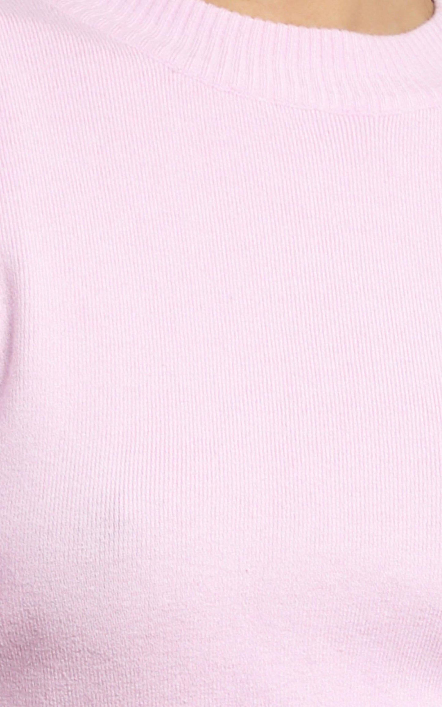 Model Off Duty Knit Top in Pink