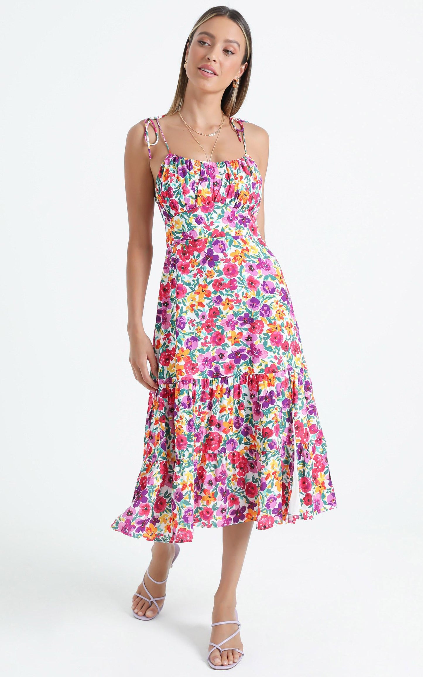 Monaco Dress in Packed Floral