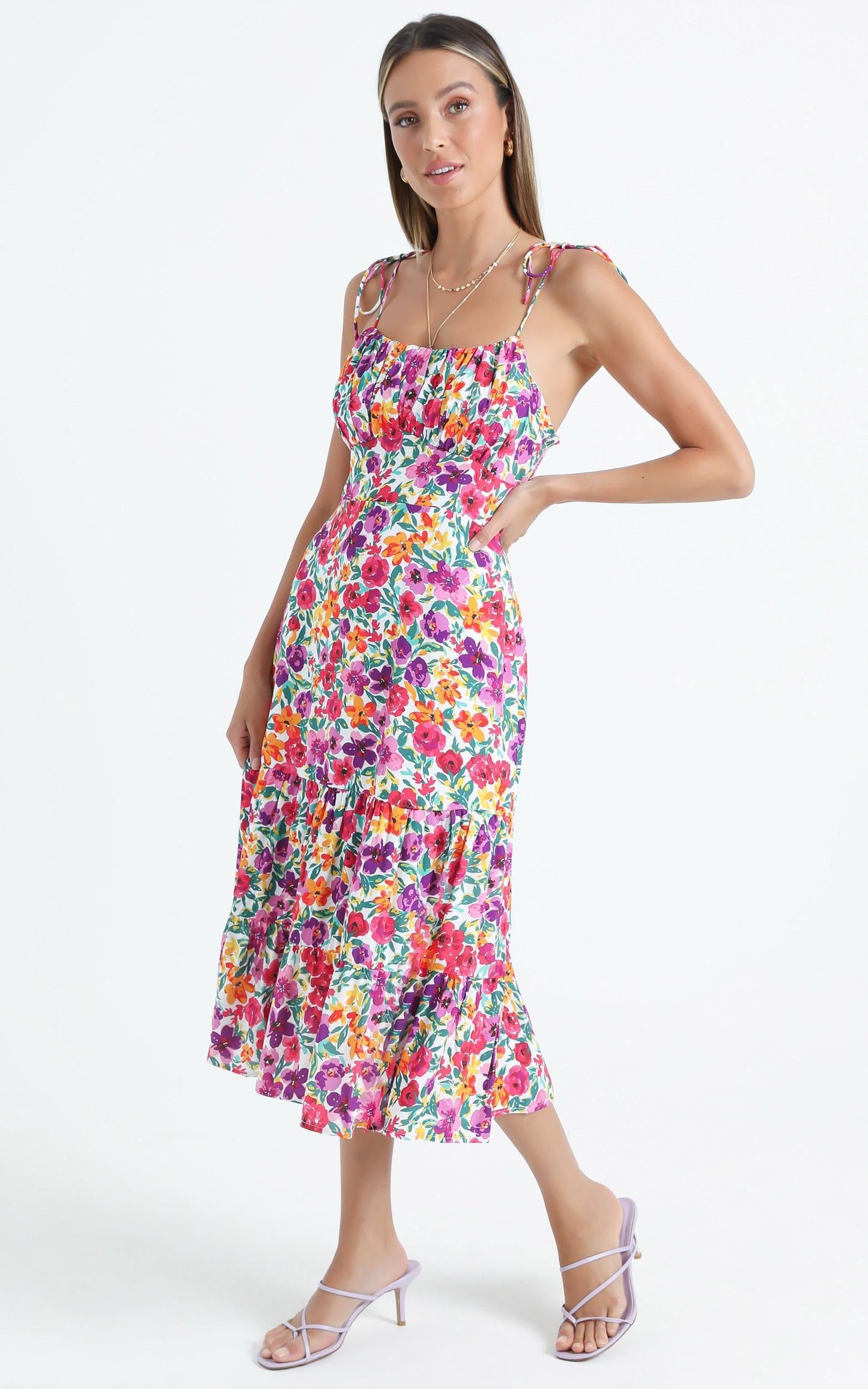 Monaco Dress in Packed Floral