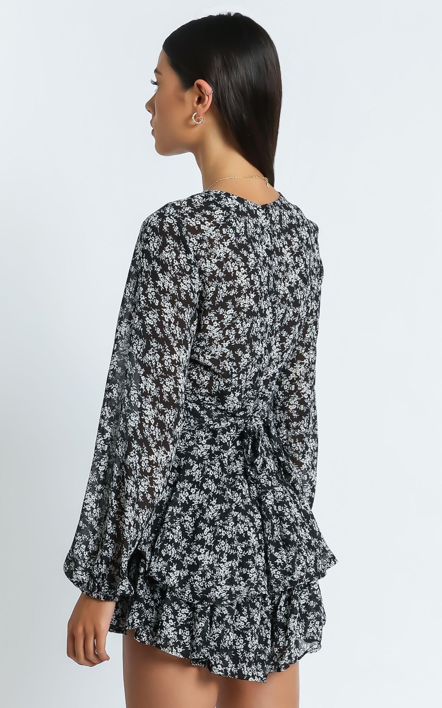 Monique Playsuit in black floral