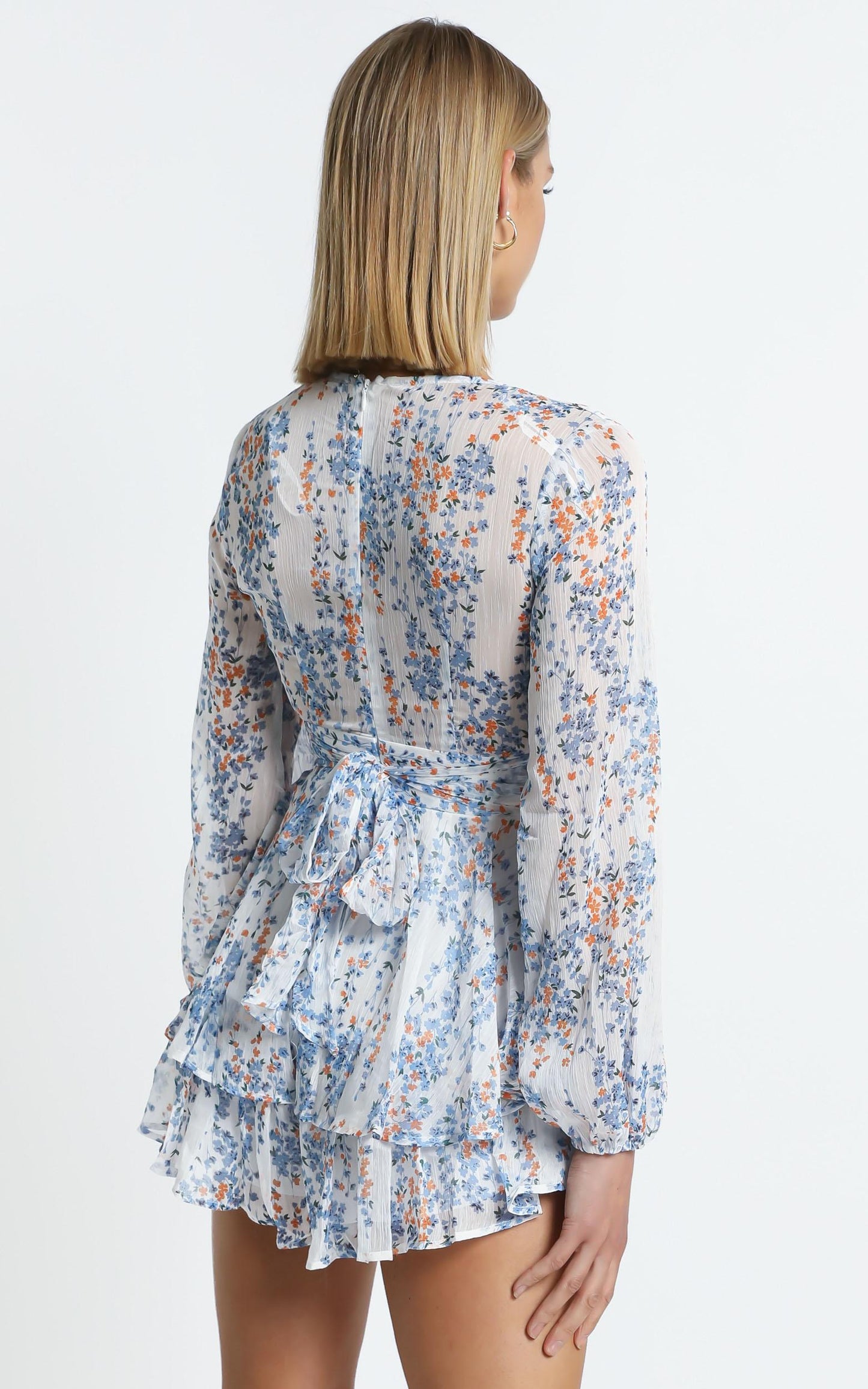 Monique Playsuit in White Floral