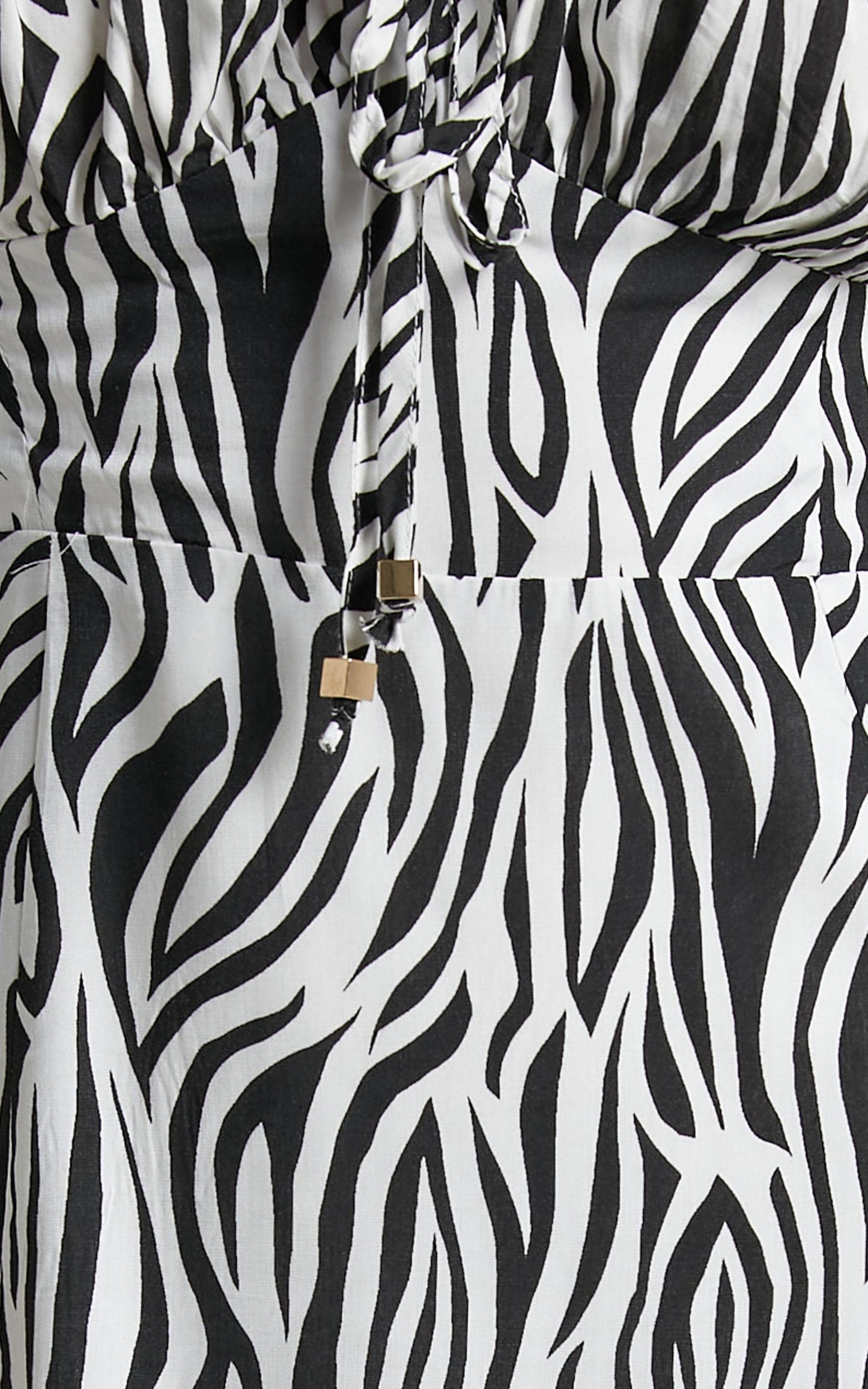 Barreta Dress in Monochrome Zebra