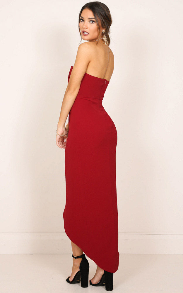 Moon Shadow Maxi Dress In Wine