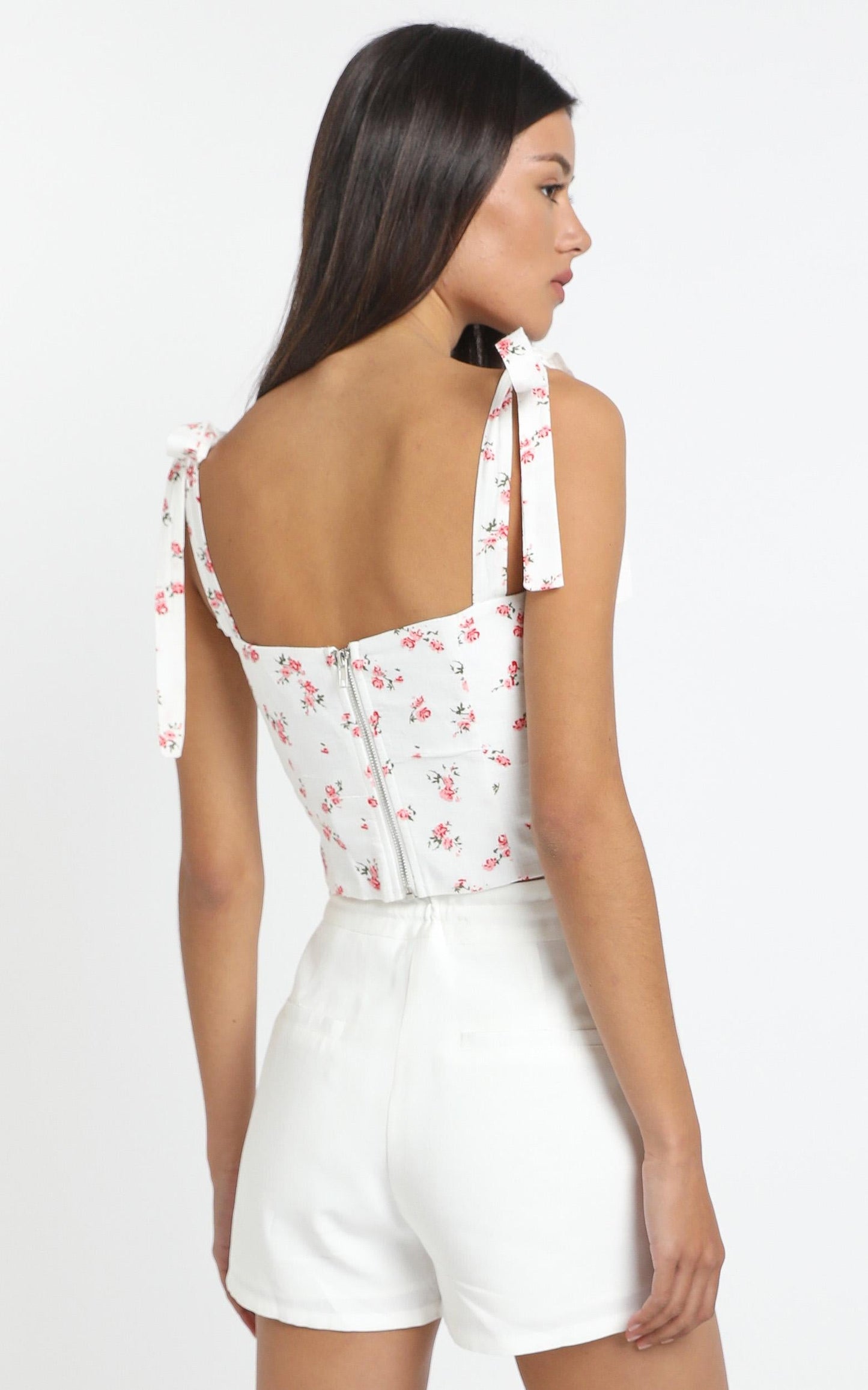 Molina Top in White Floral