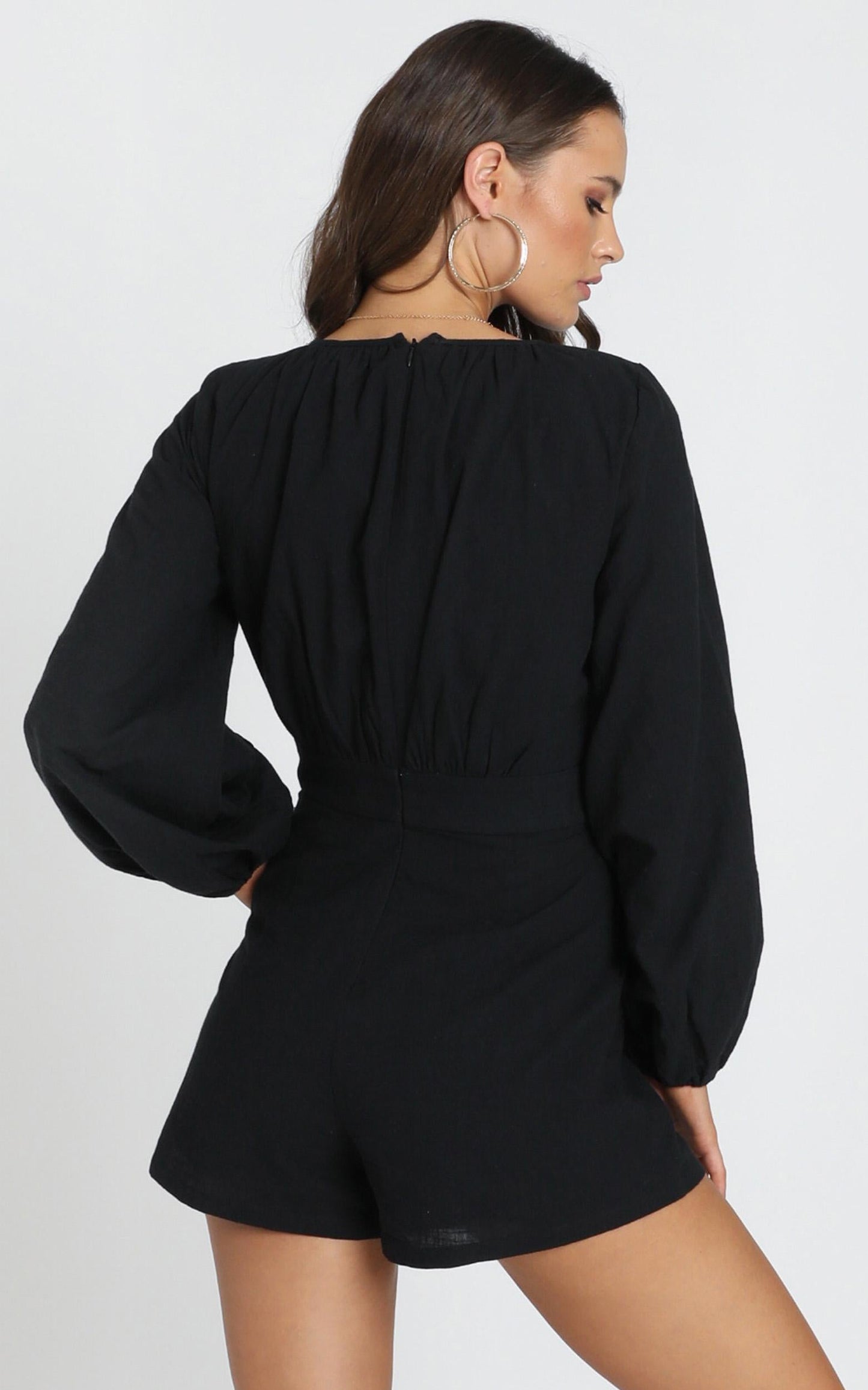 Moroccan Haze Playsuit in Black