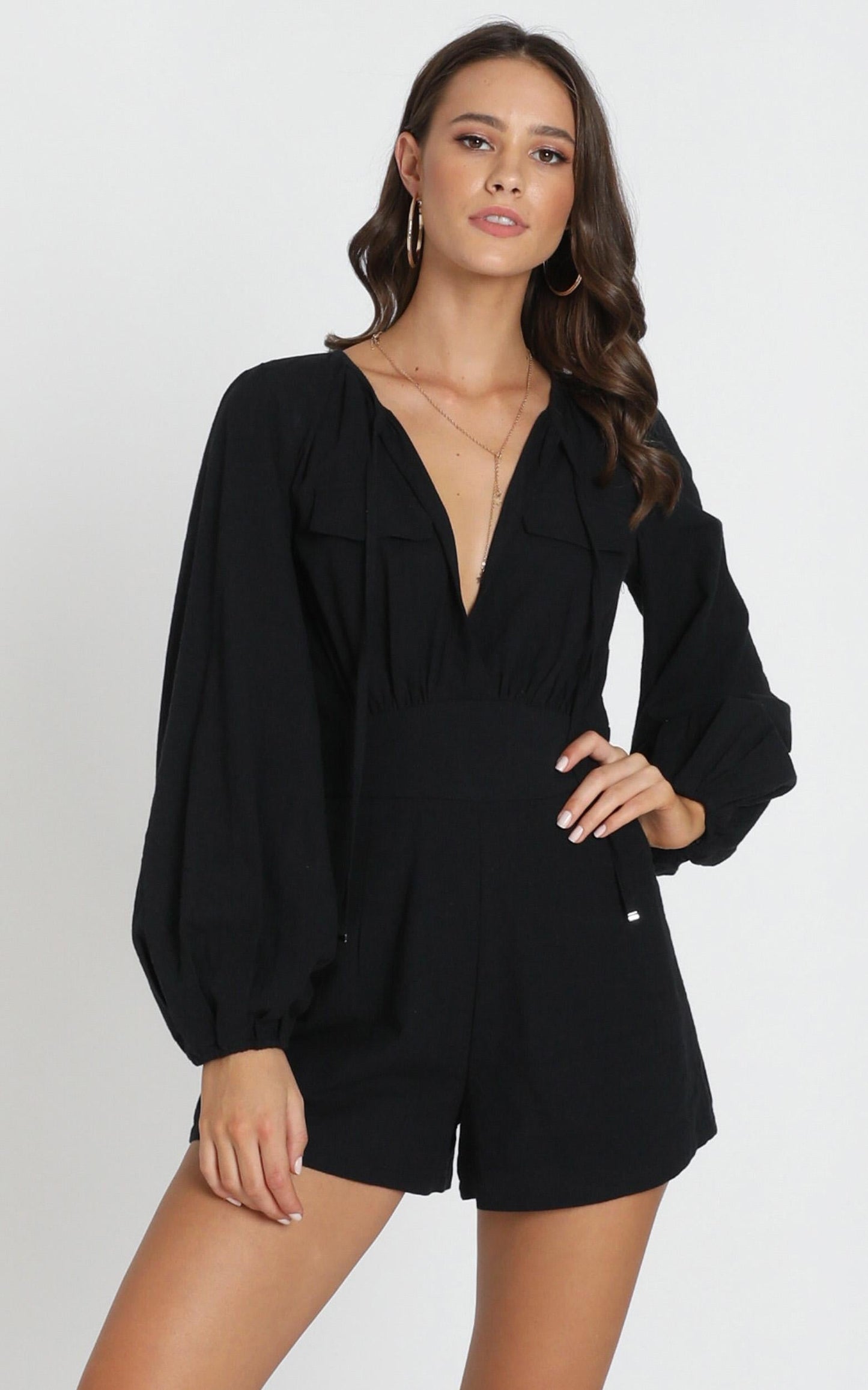 Moroccan Haze Playsuit in Black
