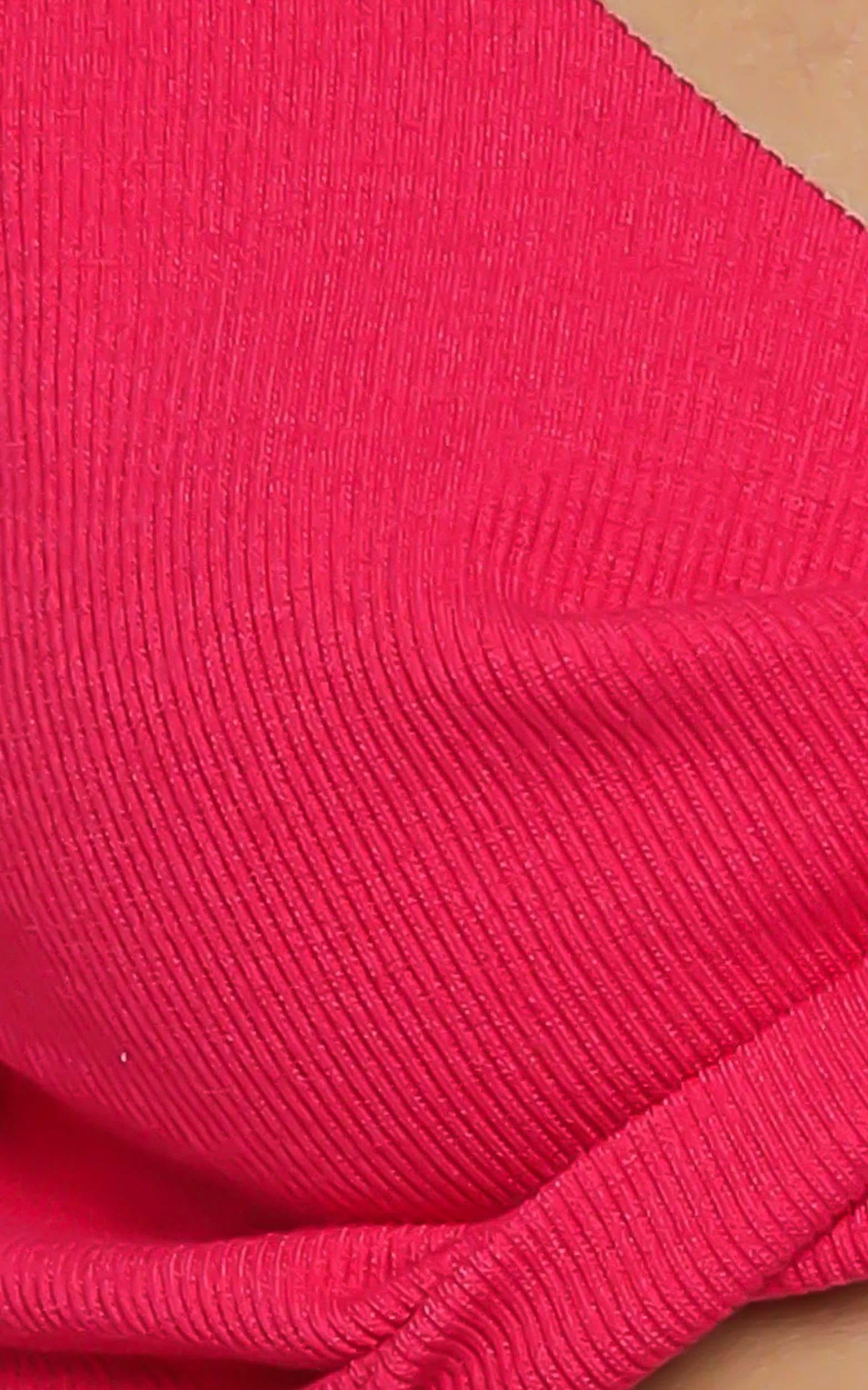 Moxlan Top in Hot Pink Rib