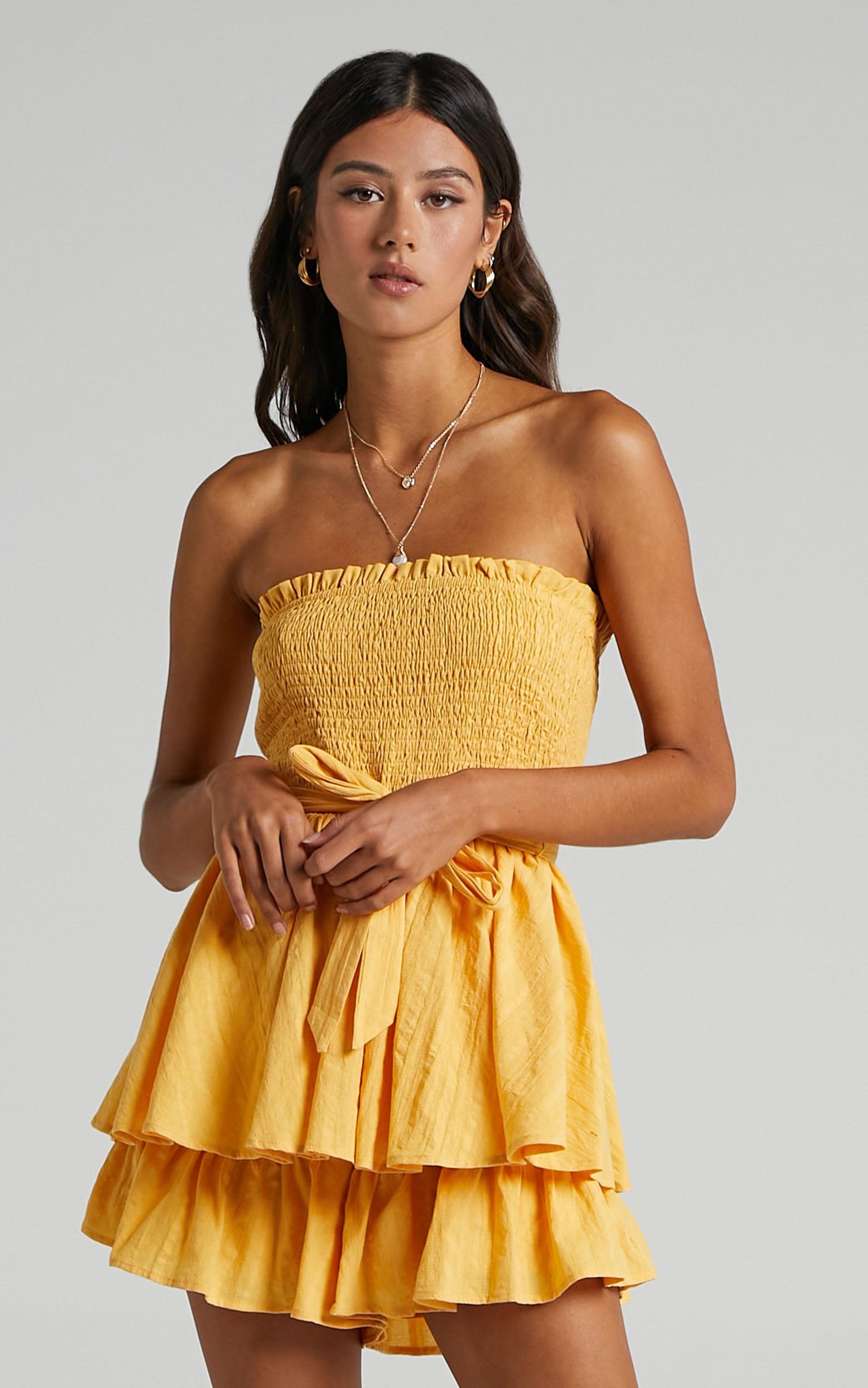 Mutual Love Playsuit in Mustard