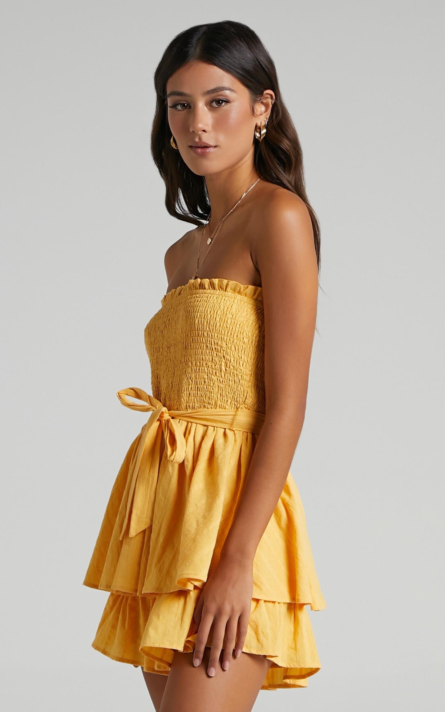 Mutual Love Playsuit in Mustard