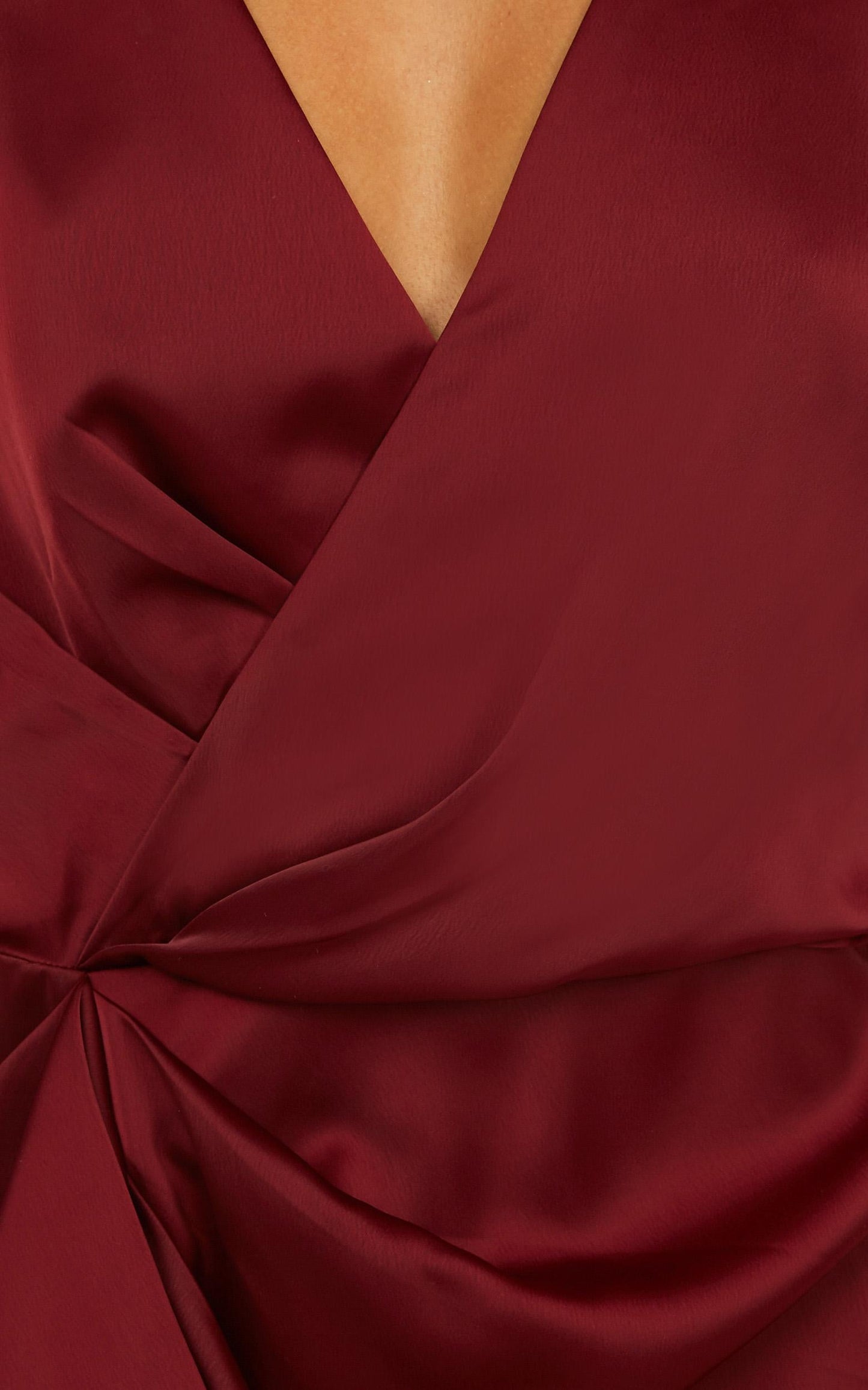 My Eyes Caress You Dress In Wine Satin
