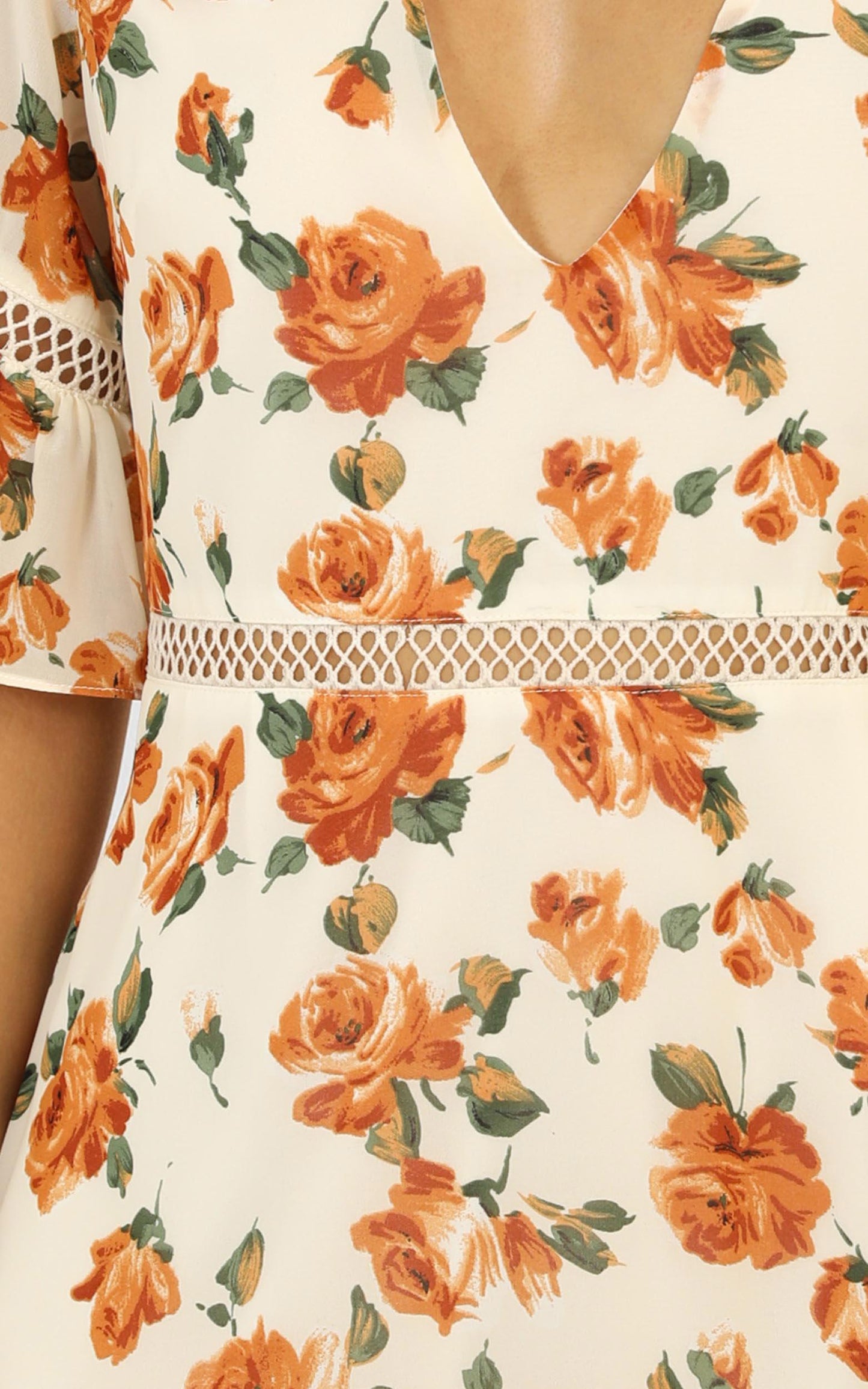 My Darkest Night Dress in Cream Floral