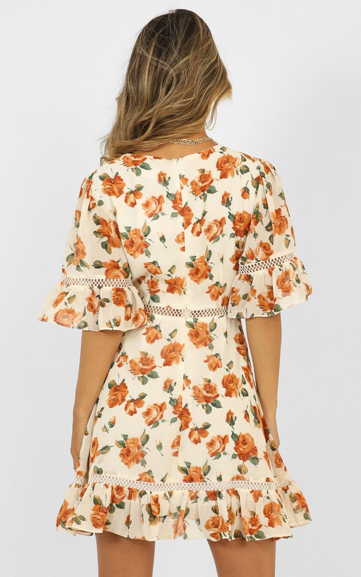 My Darkest Night Dress in Cream Floral