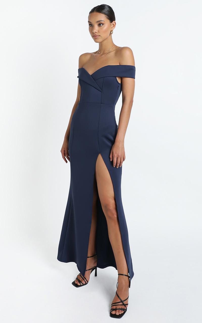One For The Money Dress In Steel Blue