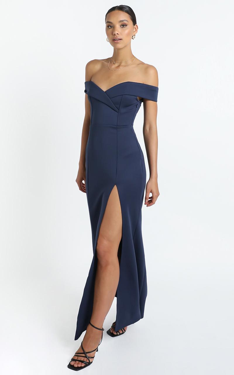 One For The Money Dress In Steel Blue