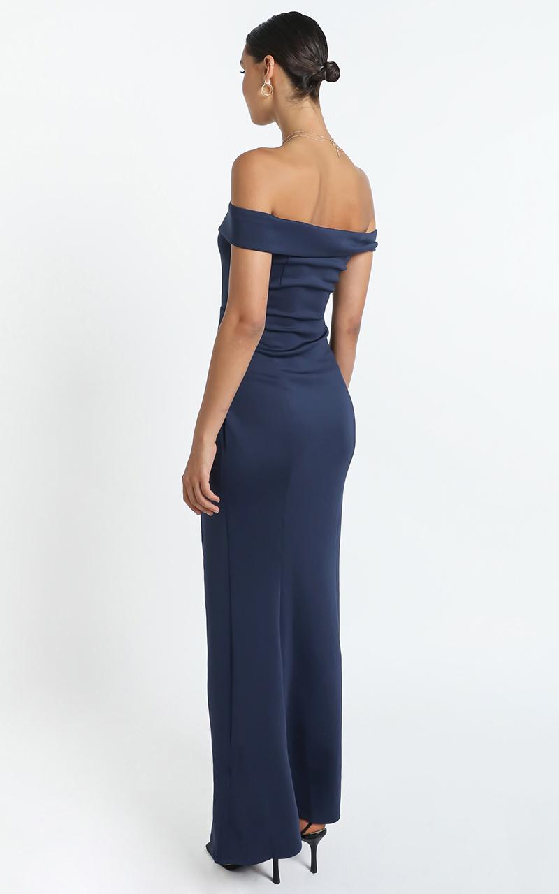 One For The Money Dress In Steel Blue