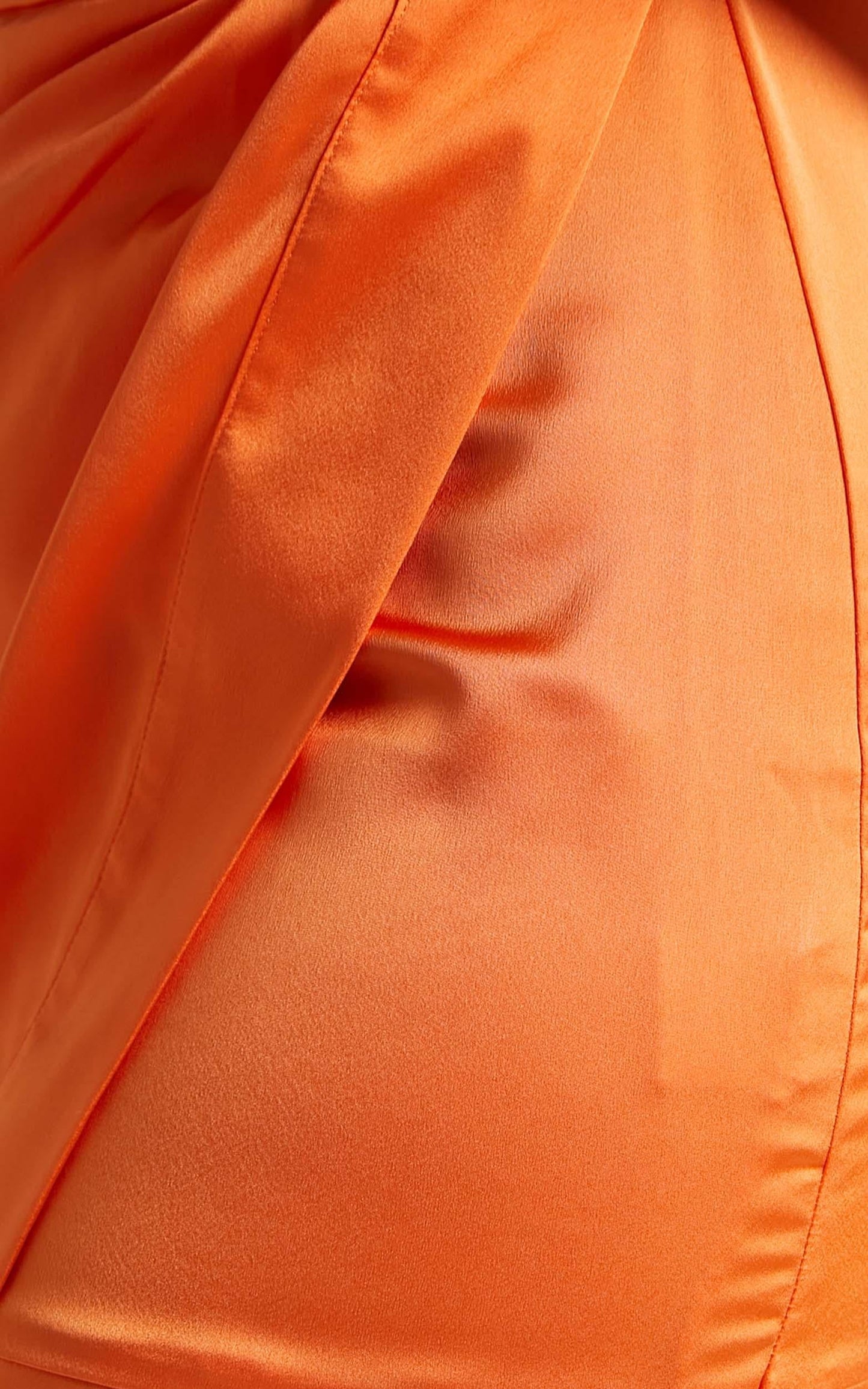 Naesa Dress in Orange Satin