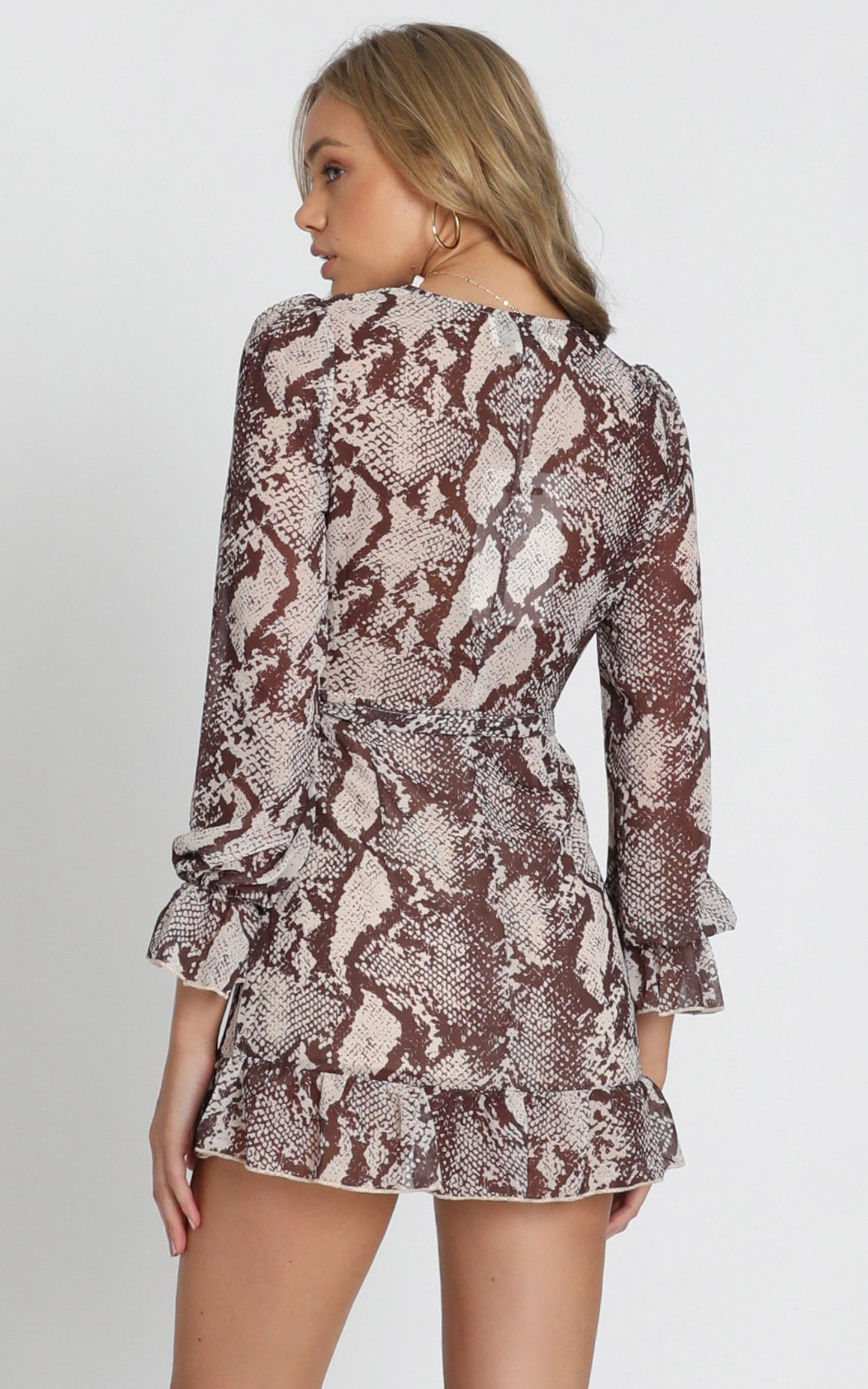 Nat Mini Dress in Snake Print