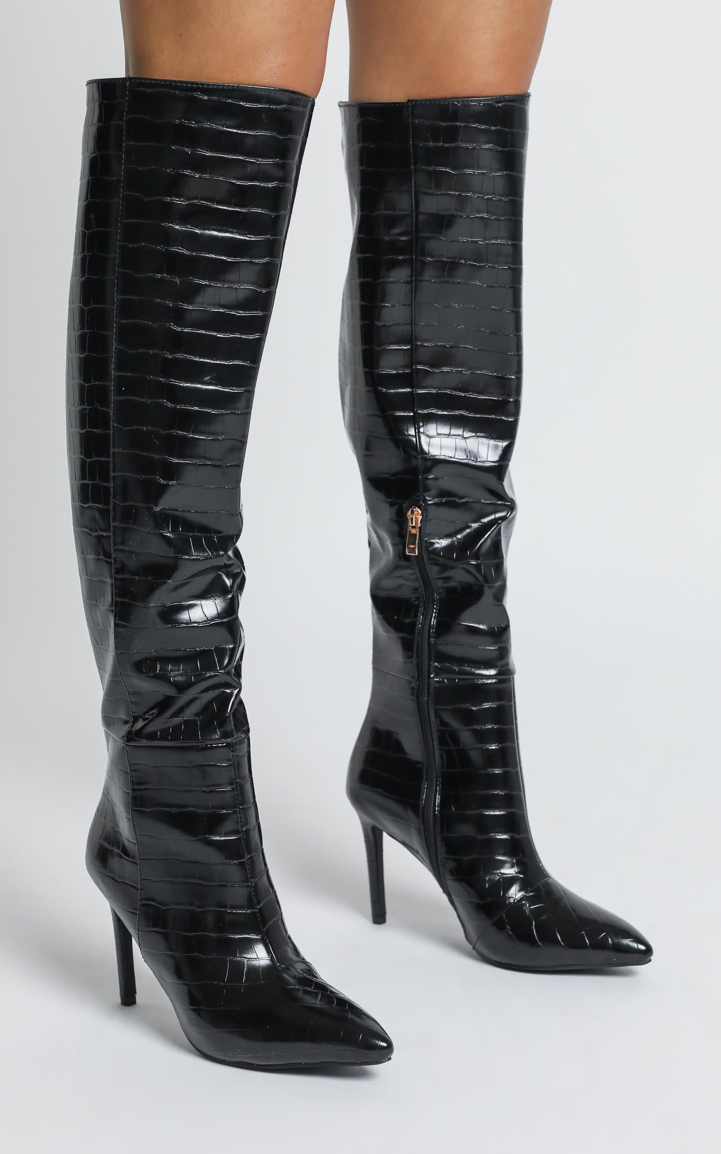 Billini - Naveen Boots in black croc