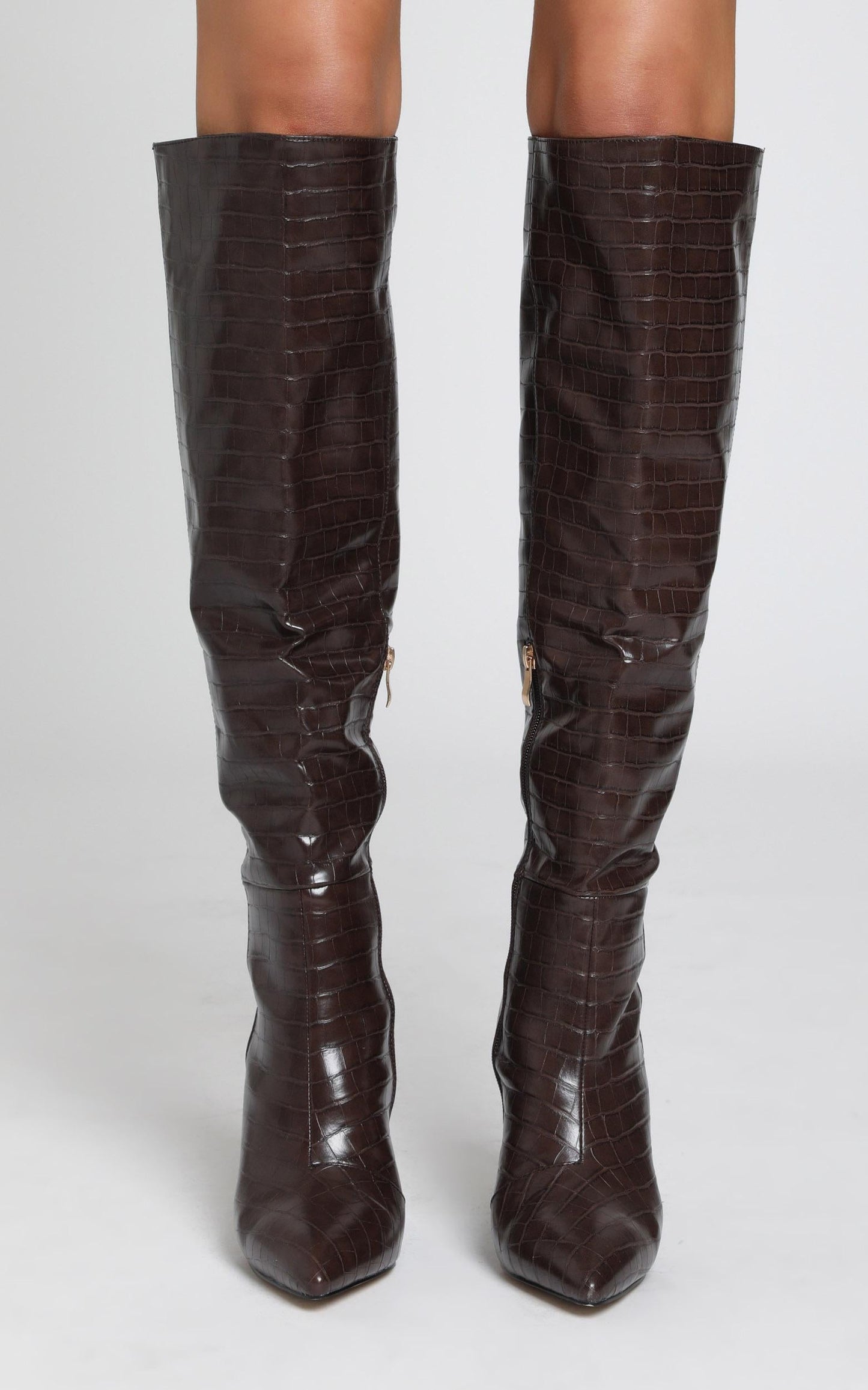 Billini - Naveen Boots in Chocolate Croc